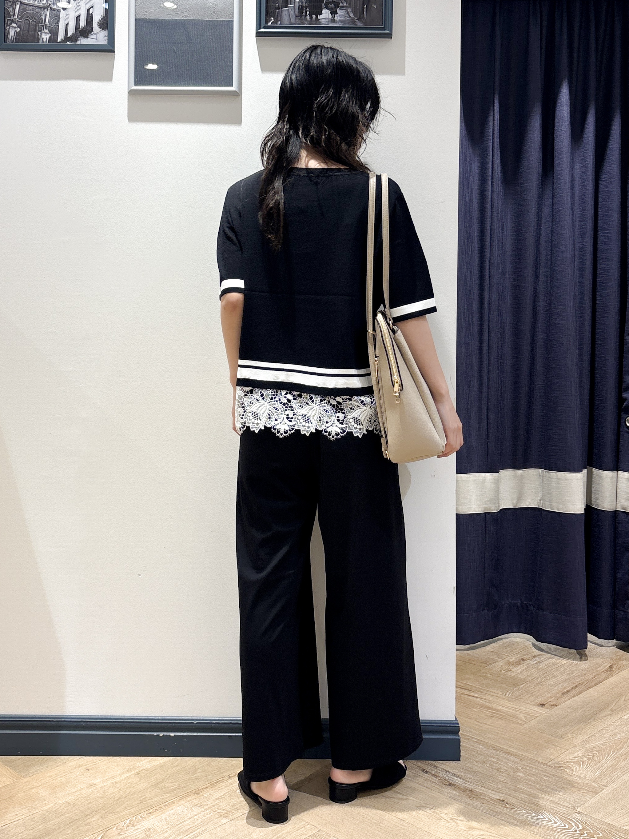 ayakaさんの「grove｜【シリーズ累計36万枚／UVカット・洗濯機OK】やわらかドライタッチレースドッキングニット」を使ったコーディネート