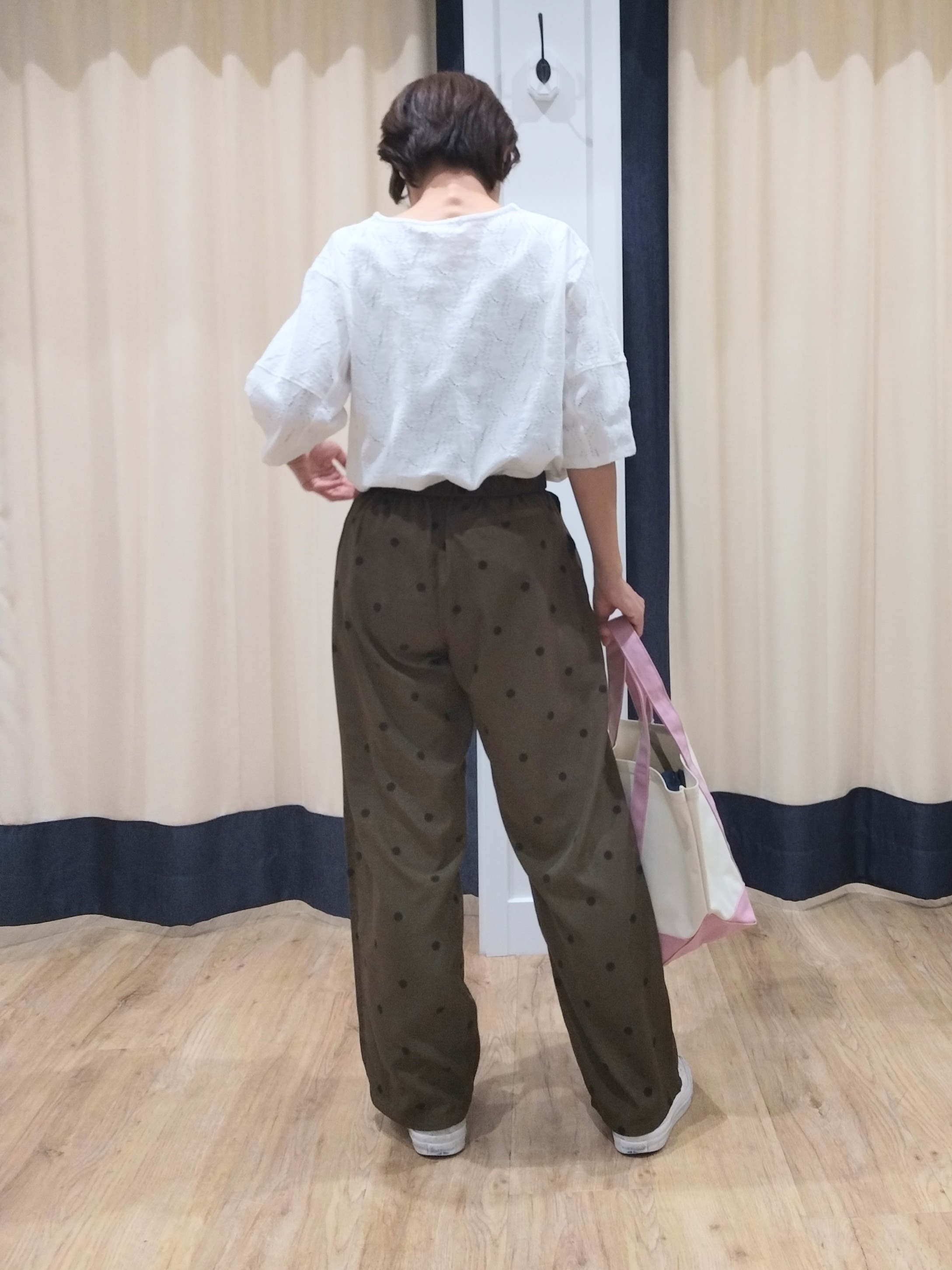 Moriokaさんの「Dessin｜【マシンウォッシャブル】5分袖レースカットソー」を使ったコーディネート