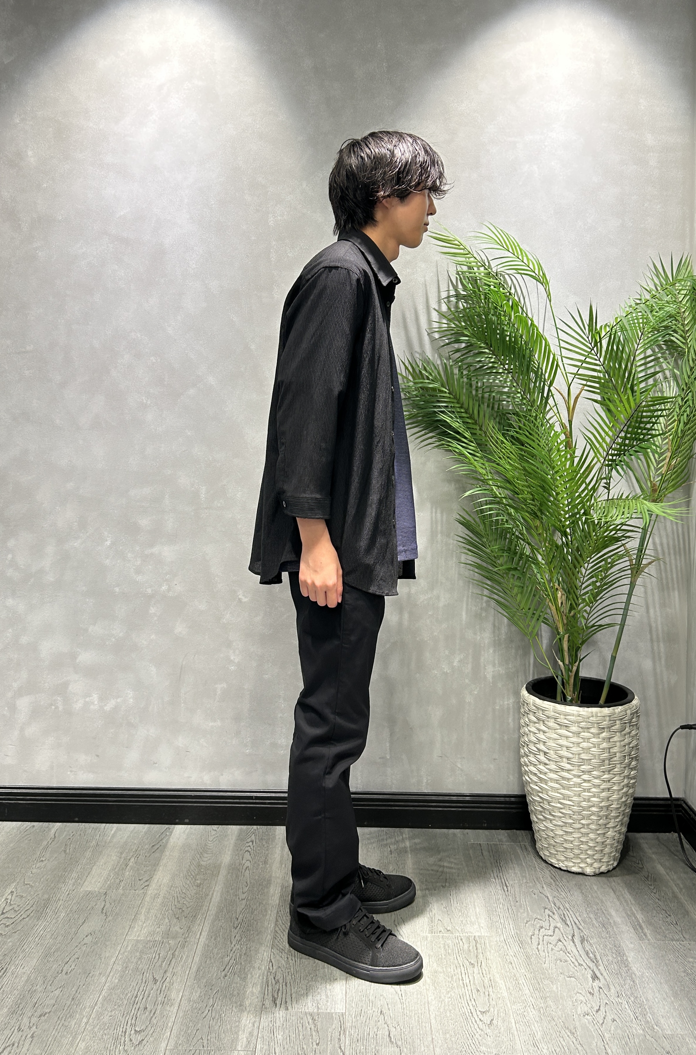 ruiさんの「TAKEO KIKUCHI｜【通気性】トリコットサッカー 7分袖シャツ」を使ったコーディネート