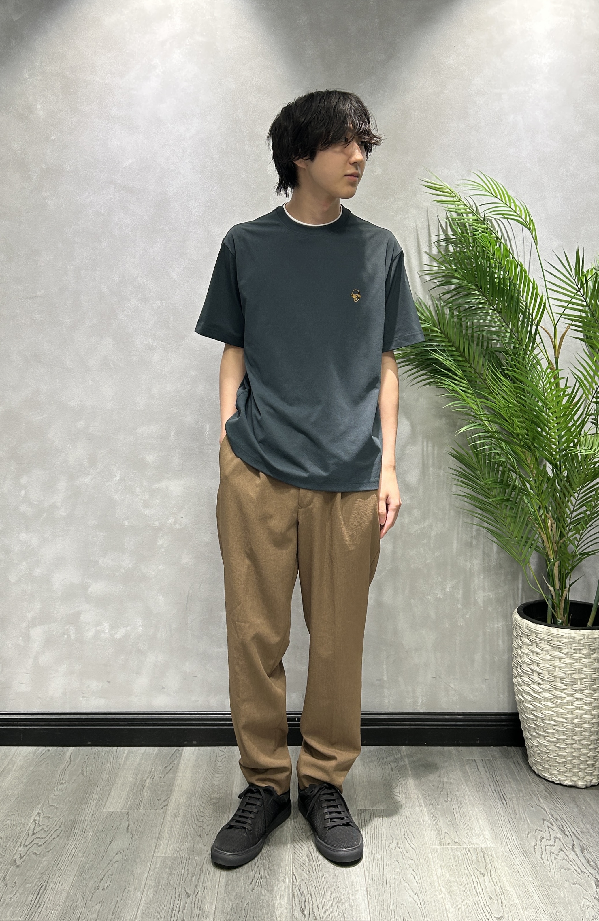 ruiさんの「TAKEO KIKUCHI｜【吸汗速乾】タイル柄プリント 半袖シャツ」を使ったコーディネート