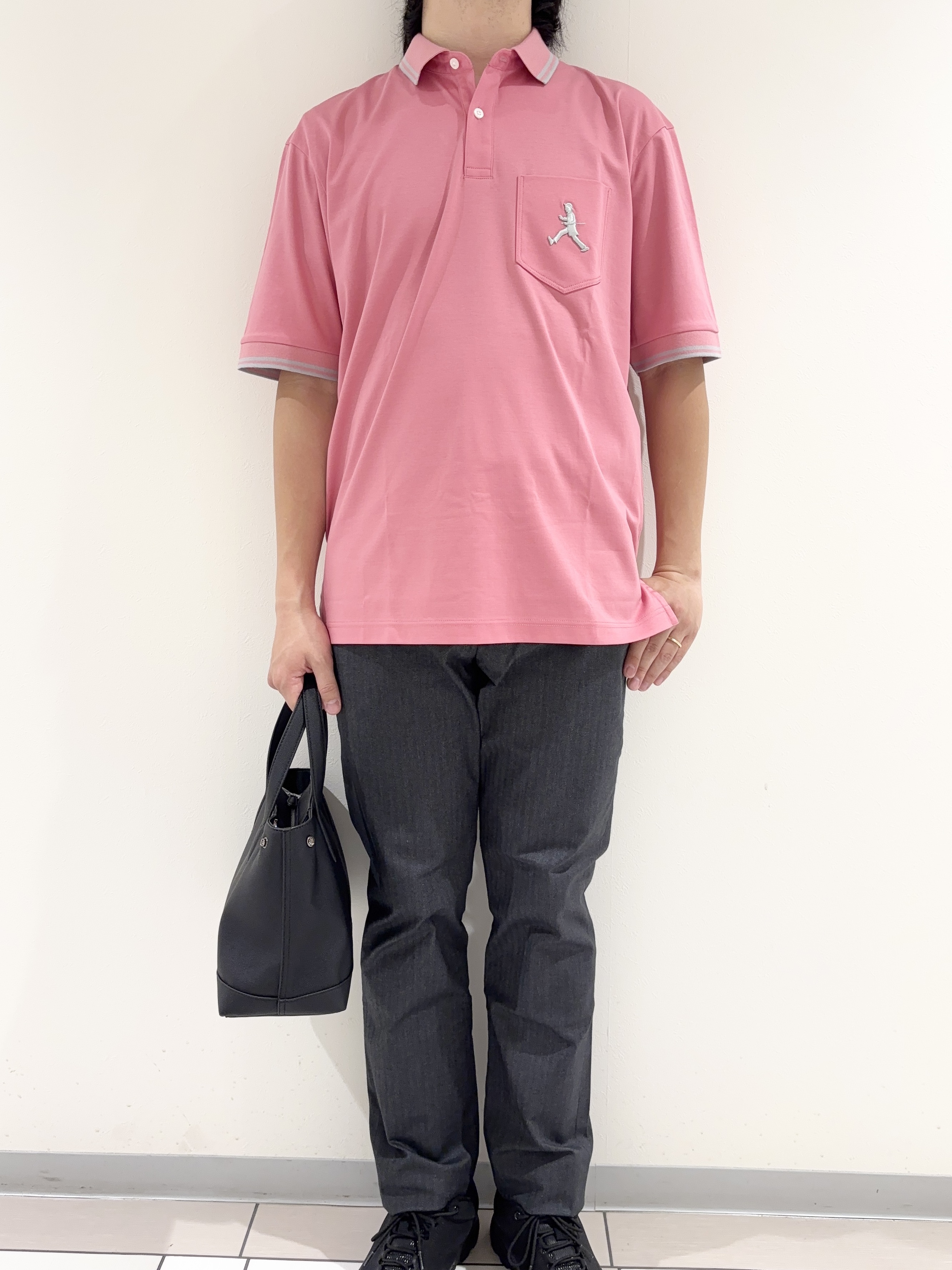 及川さんの「TAKEO KIKUCHI｜【BOWLER HAT LABEL】アイスクリアコットン ボーラーハットウォーカー ポロシャツ」を使ったコーディネート