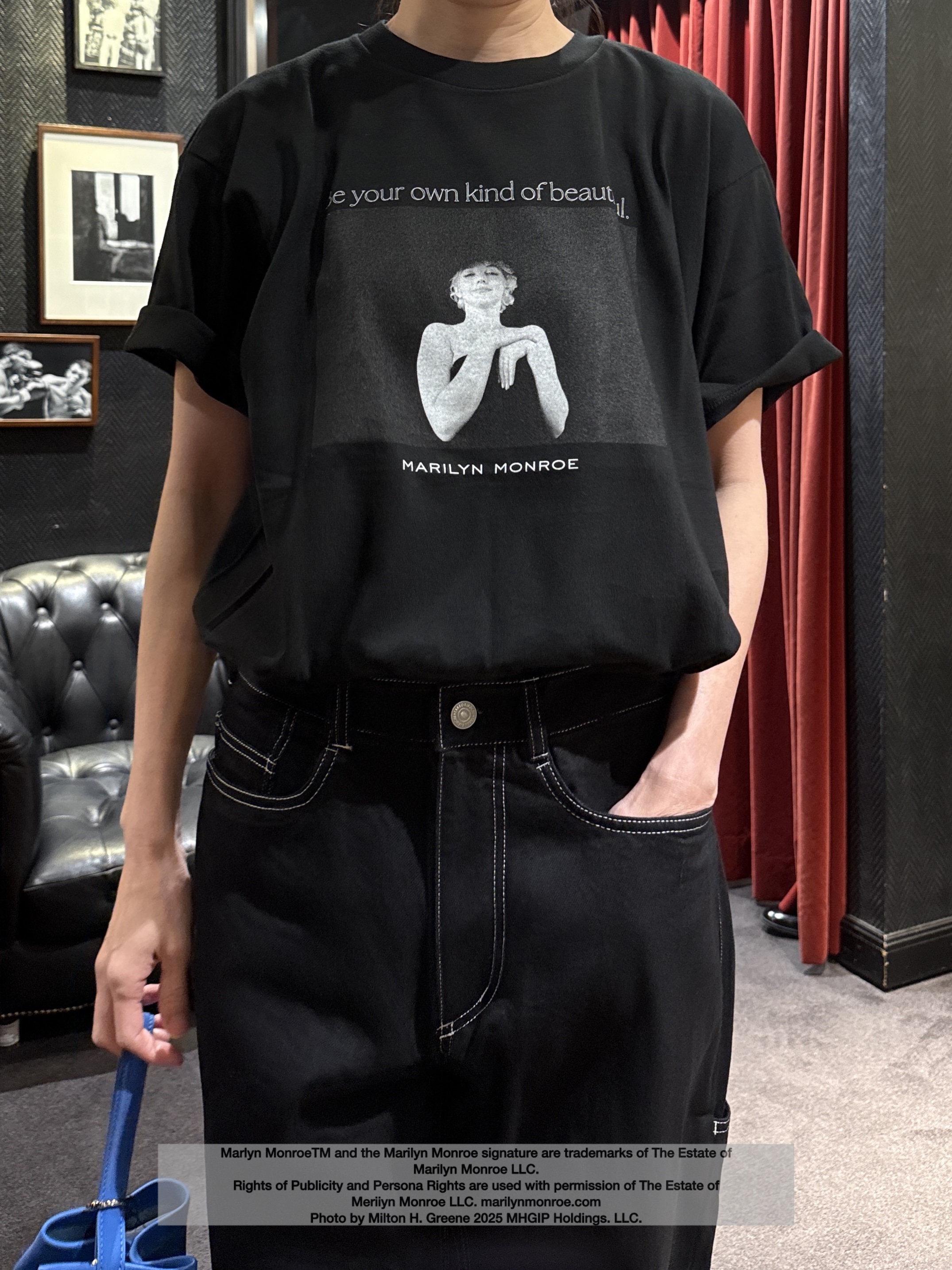 神野（jinno）さんの「TAKEO KIKUCHI｜【別注】マリリン・モンロー/フォトTシャツ」を使ったコーディネート