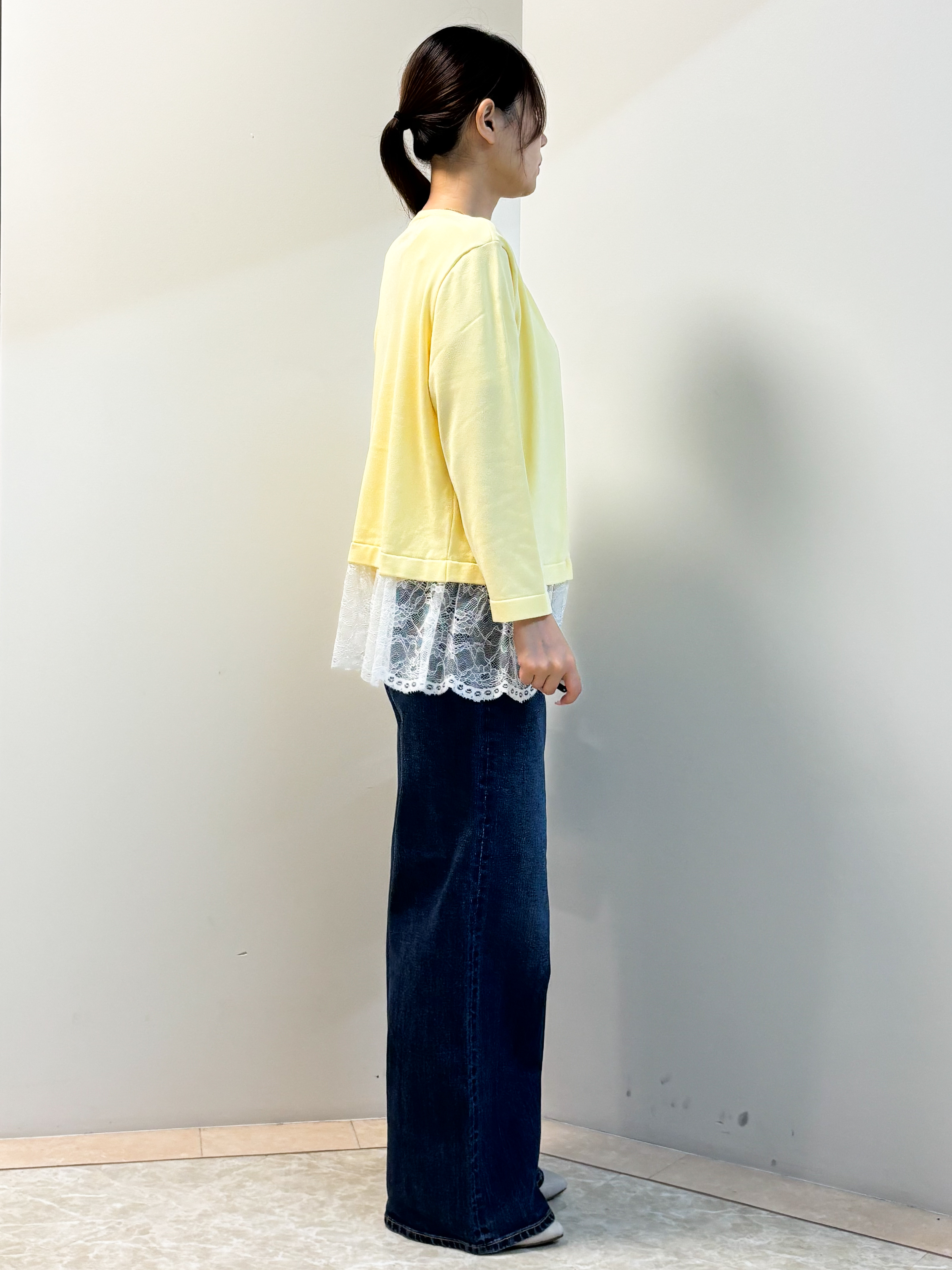 Sawaさんの「Reflect｜【二の腕カバー／手洗い可】ネックレース フレンチスリーブニット」を使ったコーディネート
