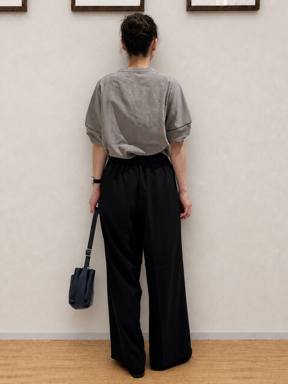 まつみさんの「SHOO･LA･RUE｜【洗濯後しわになりにくい/インせずきまる】シンプルだけど女性らしい 麻調スキッパーブラウス」を使ったコーディネート
