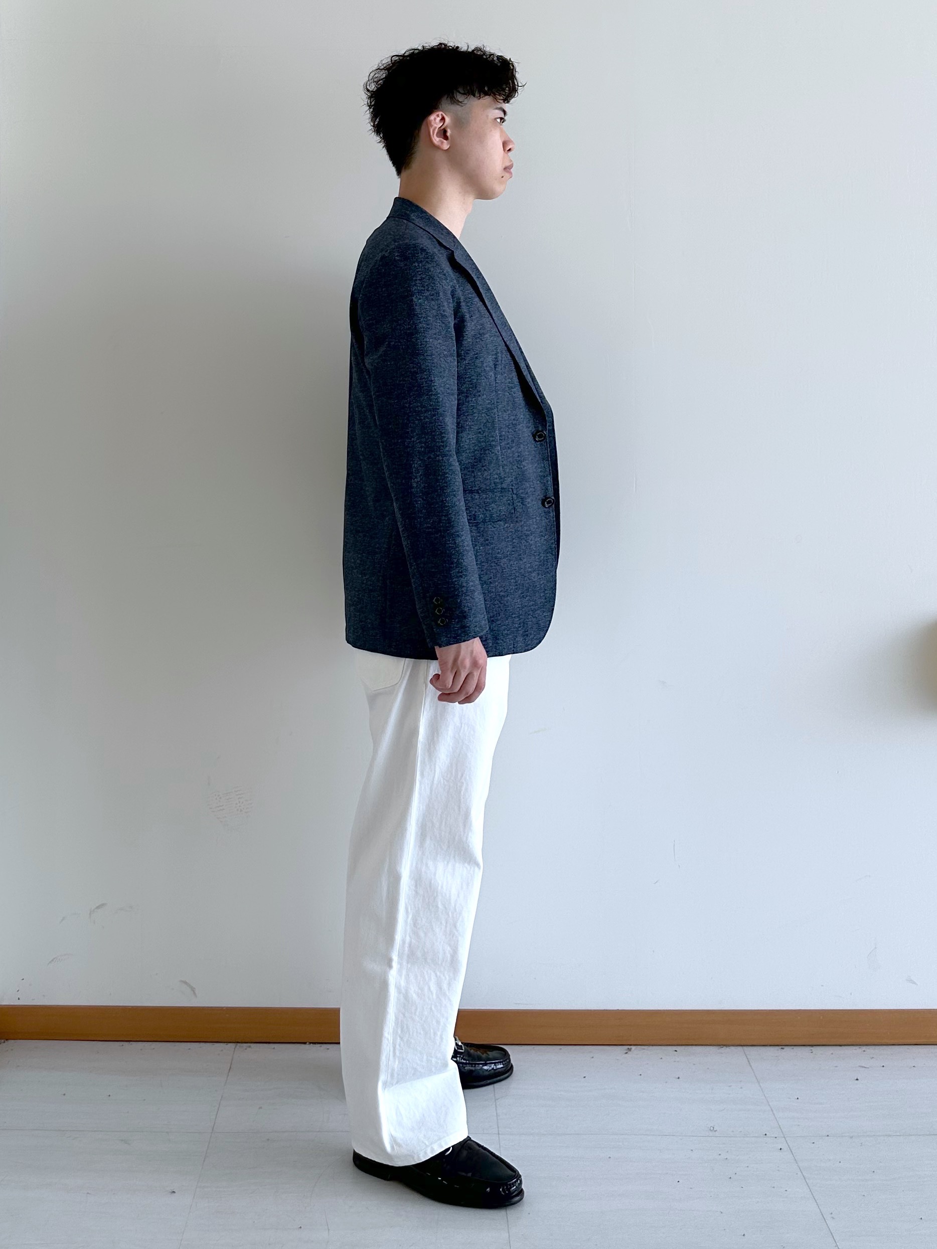 イッシーさんの「TAKEO KIKUCHI｜【抗菌防臭】COOL DOTS（R）ドビープリント ジャケット」を使ったコーディネート
