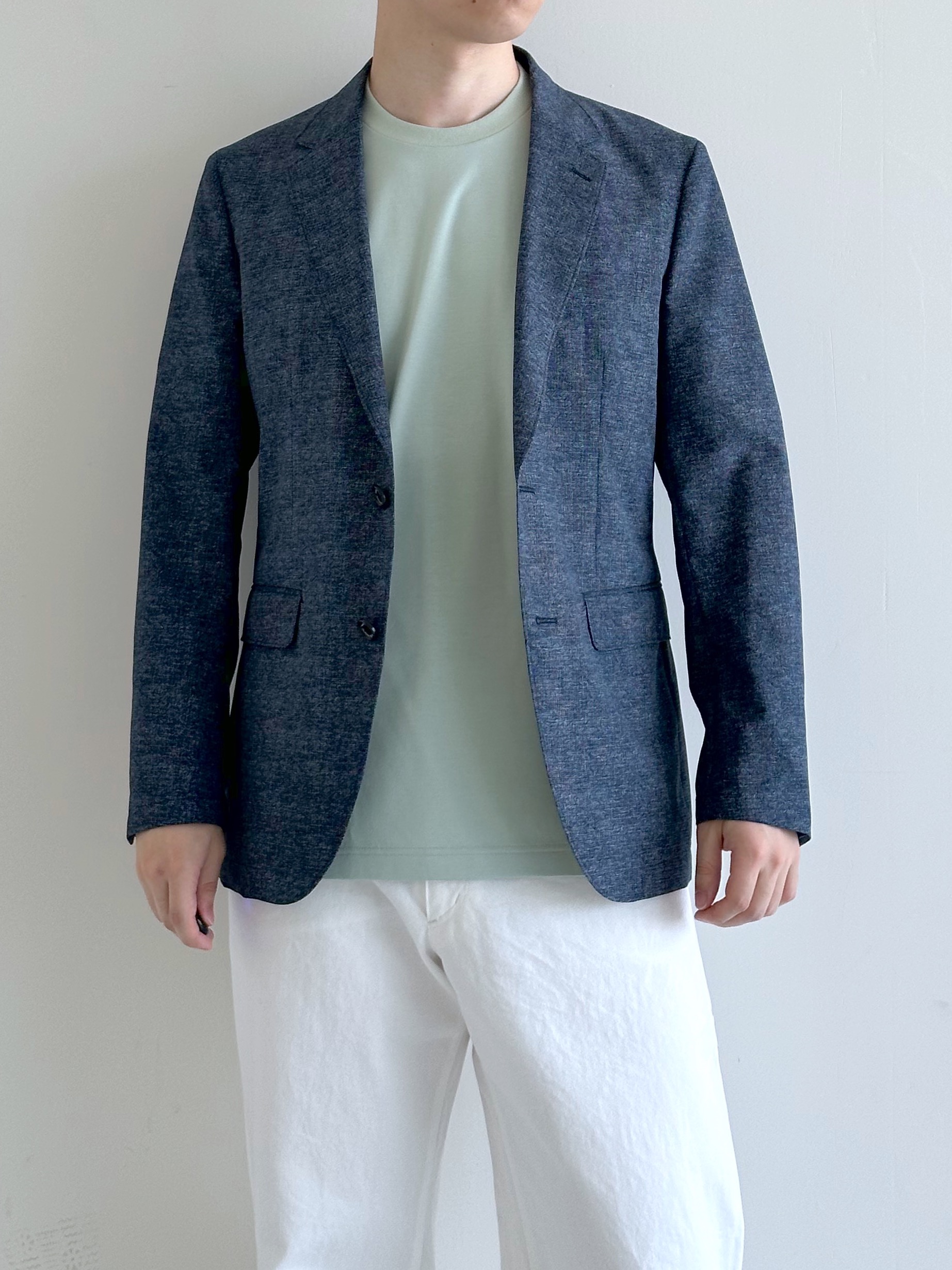 イッシーさんの「TAKEO KIKUCHI｜【抗菌防臭】COOL DOTS（R）ドビープリント ジャケット」を使ったコーディネート