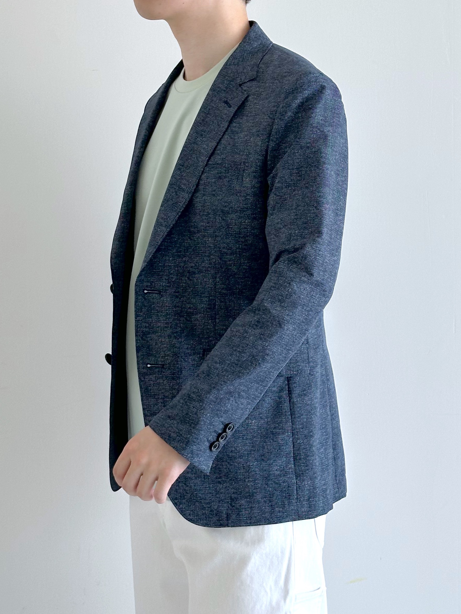 イッシーさんの「TAKEO KIKUCHI｜【抗菌防臭】COOL DOTS（R）ドビープリント ジャケット」を使ったコーディネート