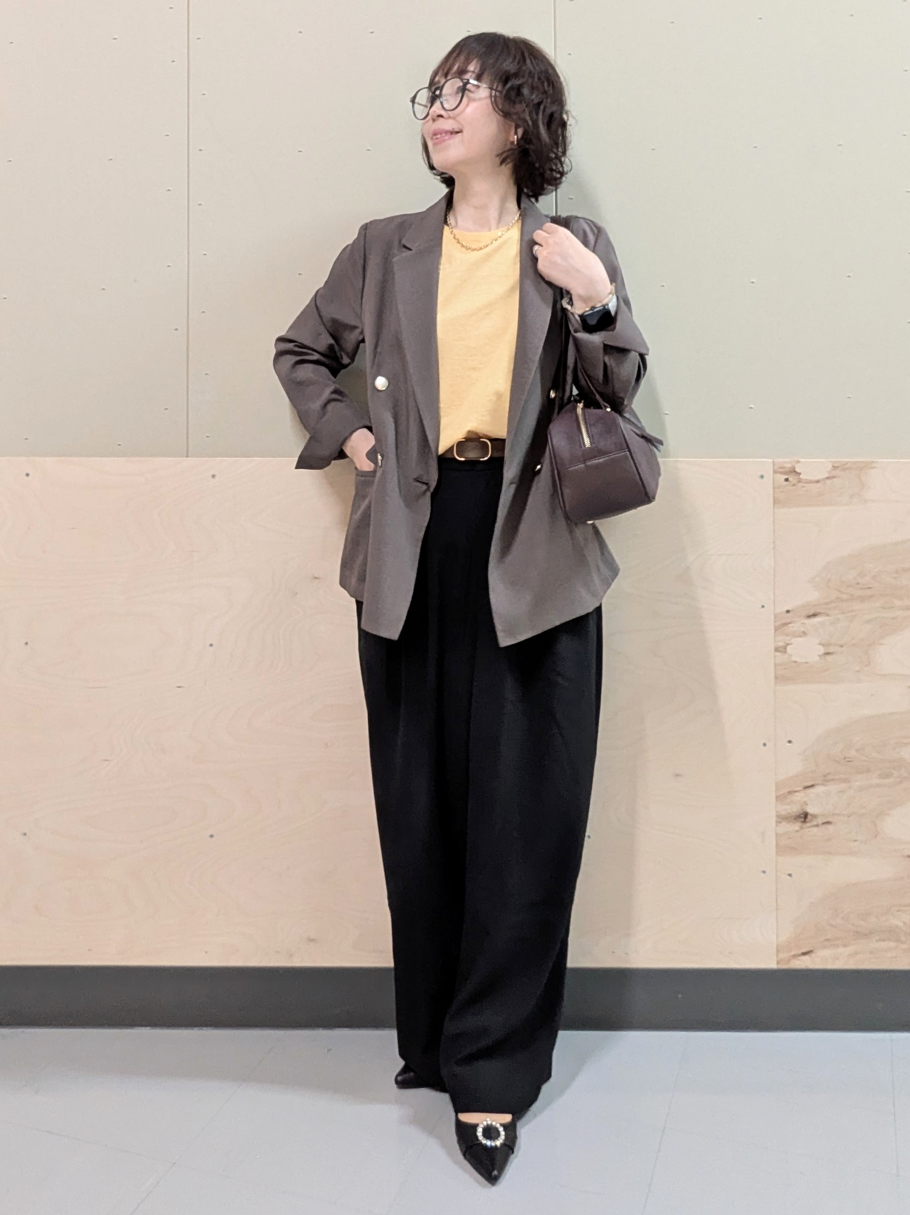 mamさんの「OPAQUE.CLIP｜《再入荷》ダブルブレストテーラードジャケット【接触冷感／吸水速乾／イージーアイロン／防シワ／洗濯機O」を使ったコーディネート