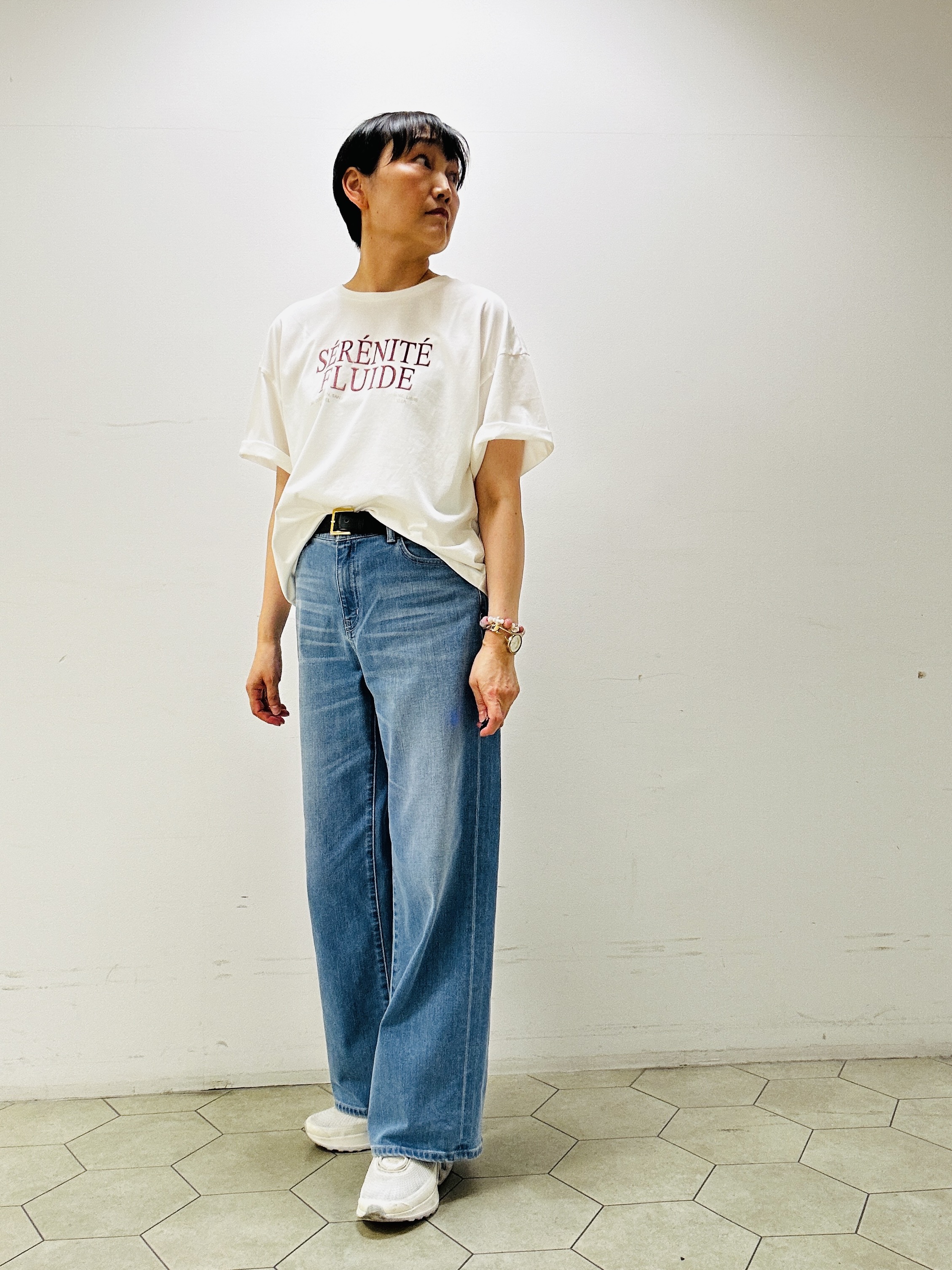 naoさんの「UNTITLED｜【ジャケットライク/前後2WAY】コットン混カールプルオーバー」を使ったコーディネート
