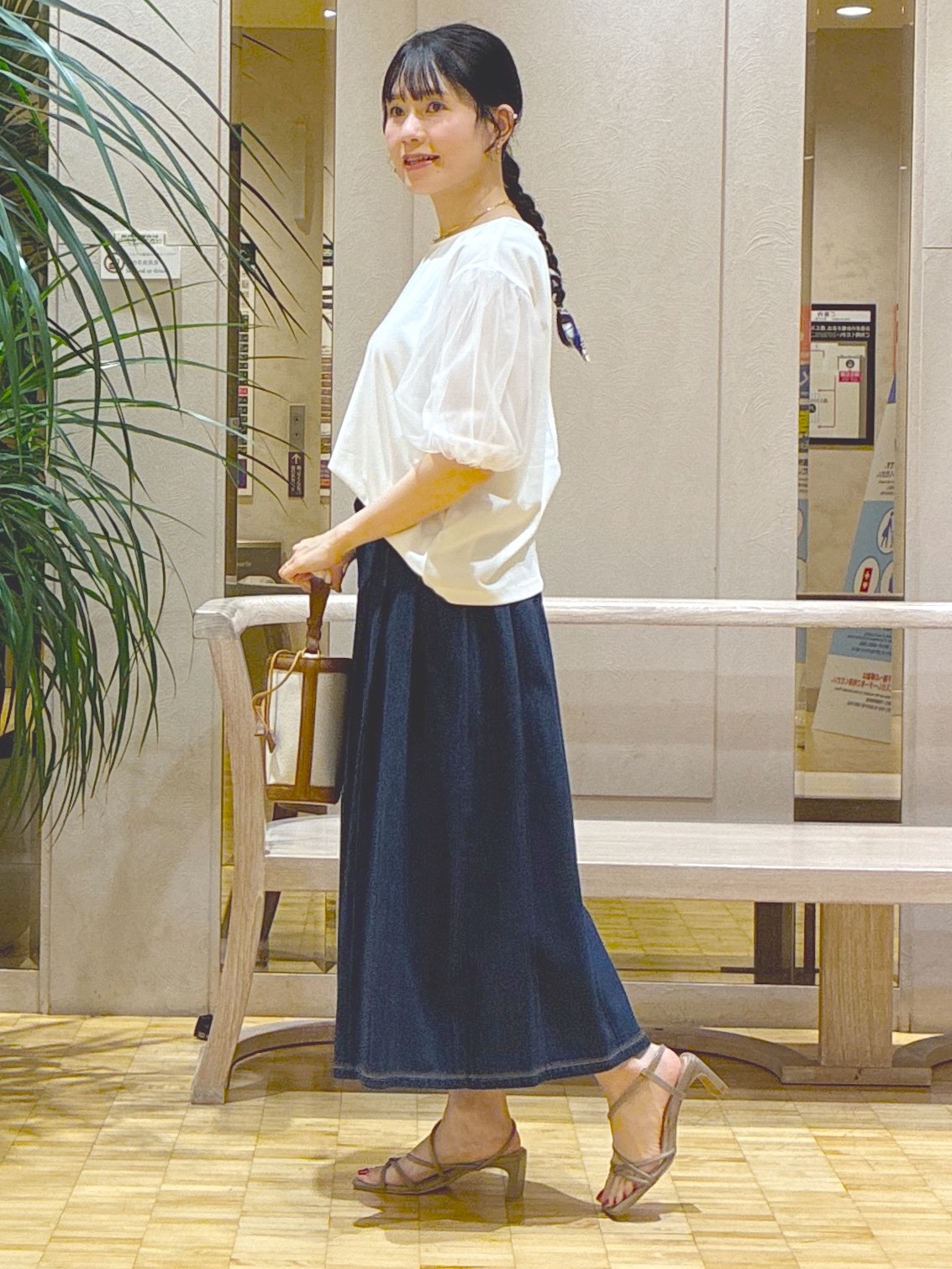  beni_gingerさんの「Reflect｜【UVカット／接触冷感／吸水速乾】チュールスリーブプルオーバー」を使ったコーディネート