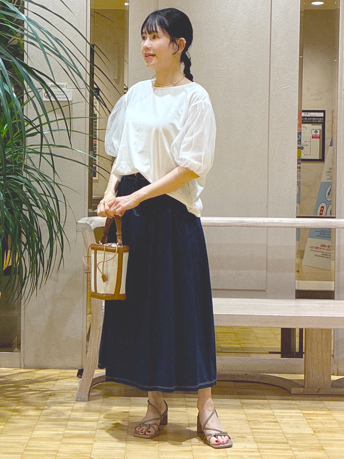  beni_gingerさんの「Reflect｜【UVカット／接触冷感／吸水速乾】チュールスリーブプルオーバー」を使ったコーディネート