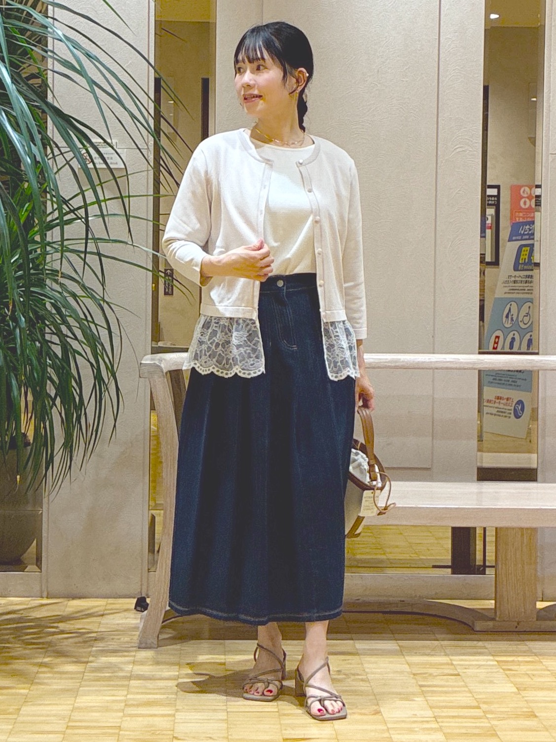  beni_gingerさんの「Reflect｜【手洗い可】レースデザインニットカーディガン」を使ったコーディネート