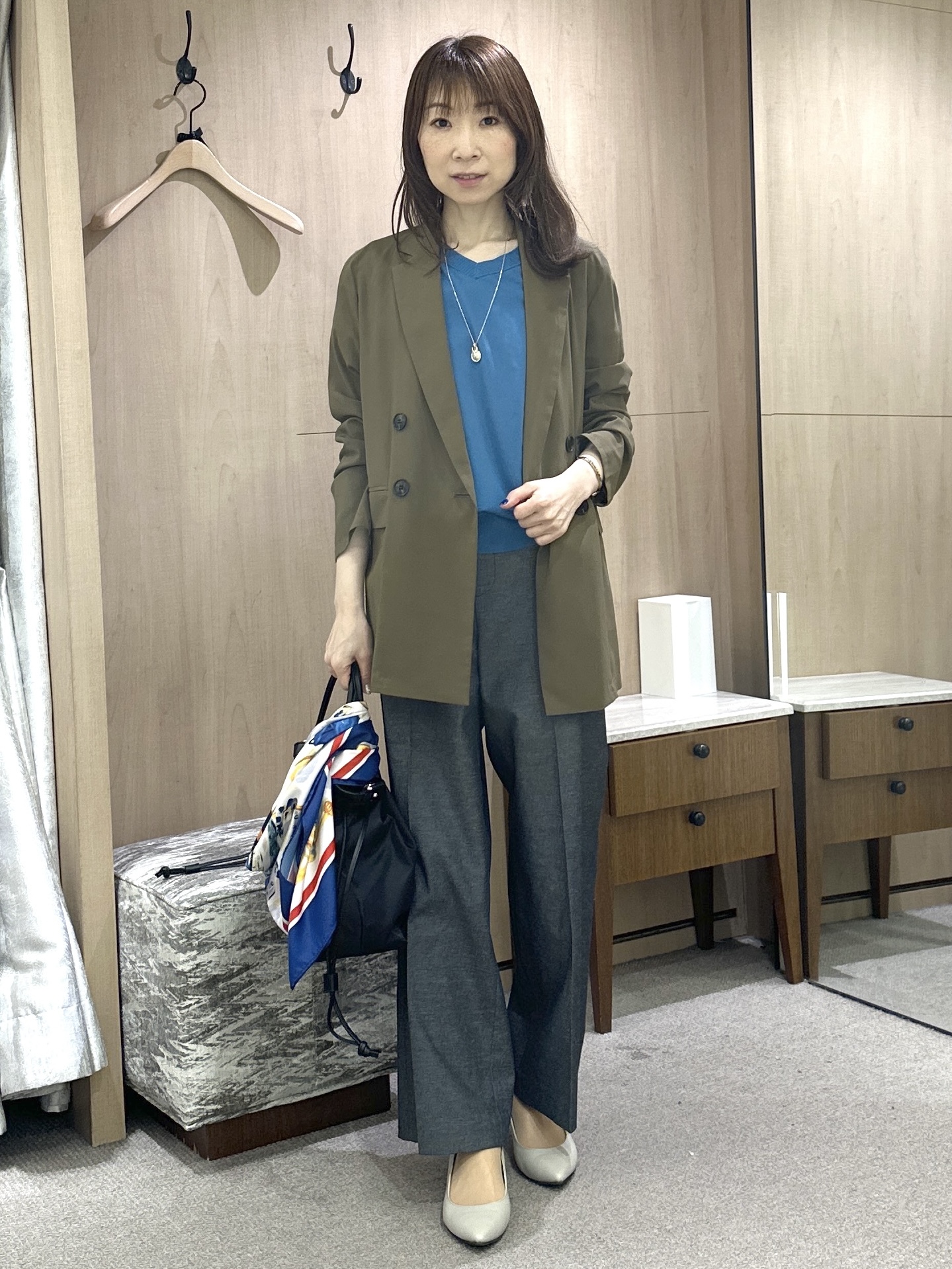 Miwaさんの「UNTITLED｜【肌に張りつきにくい/前後2WAY】ドライタッチコットンプルオーバー」を使ったコーディネート