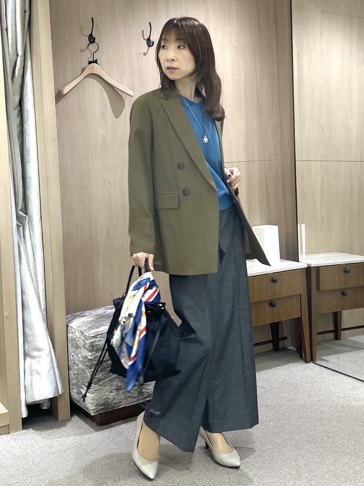 Miwaさんの「UNTITLED｜【肌に張りつきにくい/前後2WAY】ドライタッチコットンプルオーバー」を使ったコーディネート