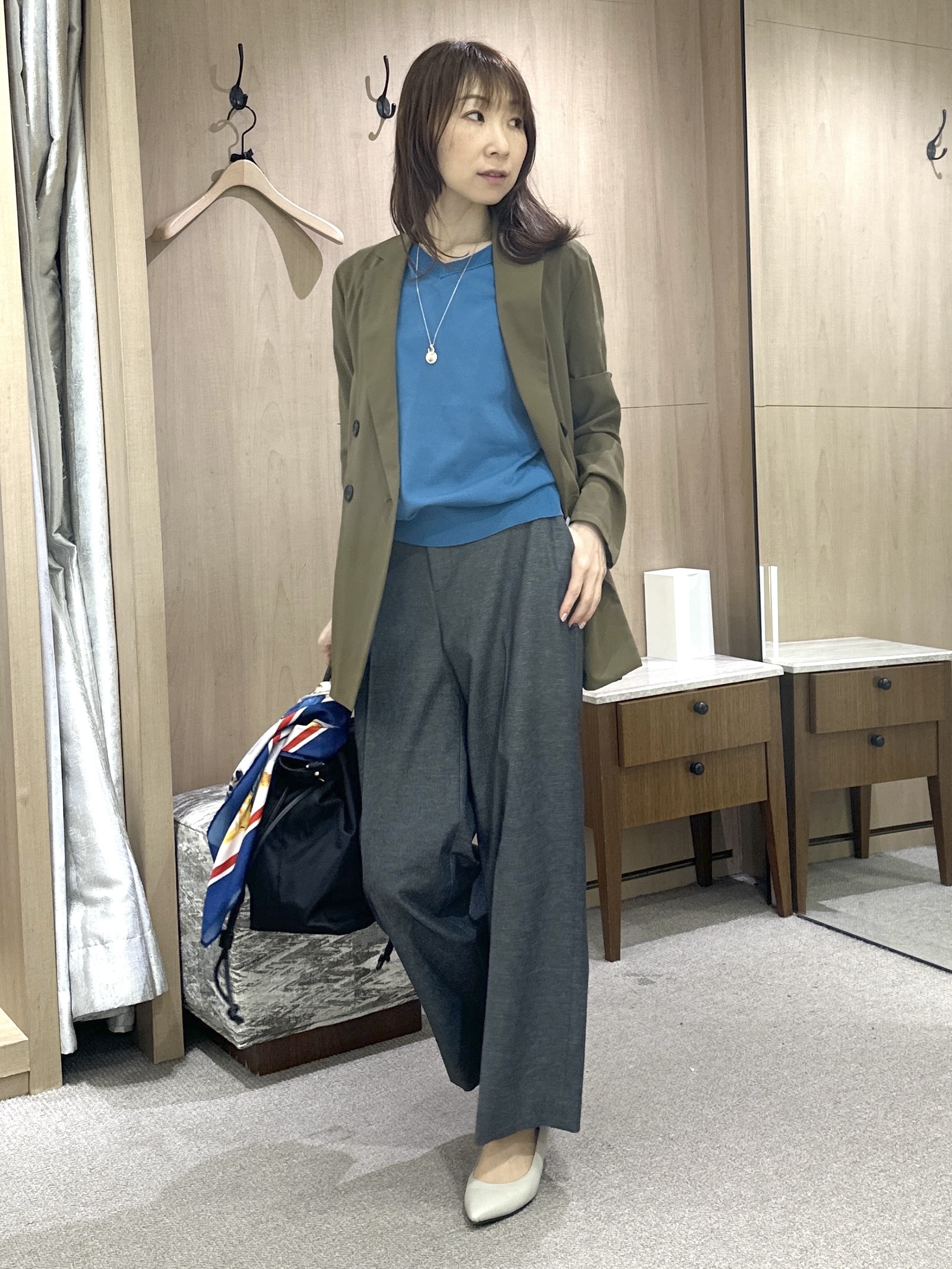 Miwaさんの「UNTITLED｜【肌に張りつきにくい/前後2WAY】ドライタッチコットンプルオーバー」を使ったコーディネート