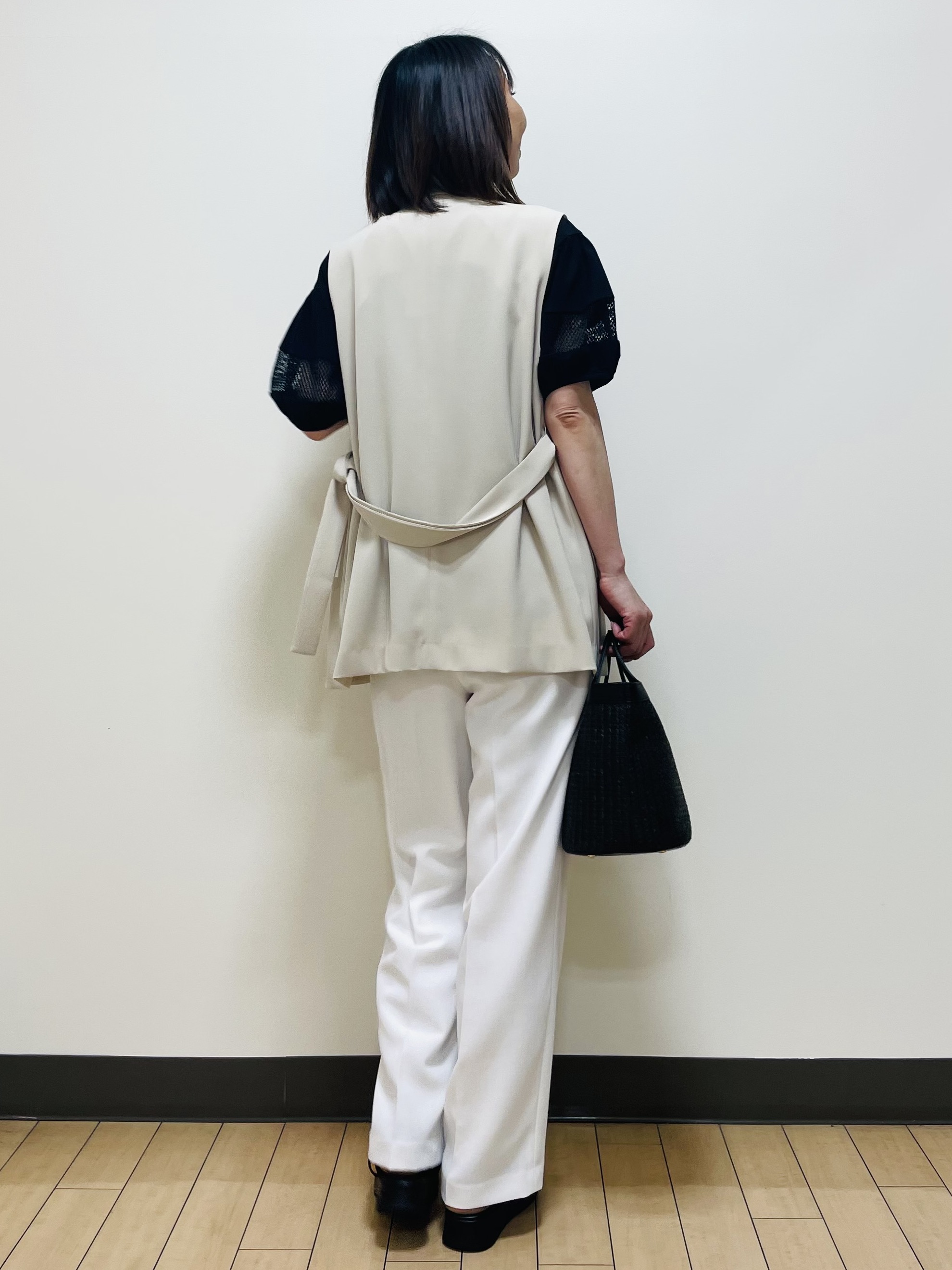 Riiさんの「Reflect｜メッシュ切り替えスリーブトップス」を使ったコーディネート