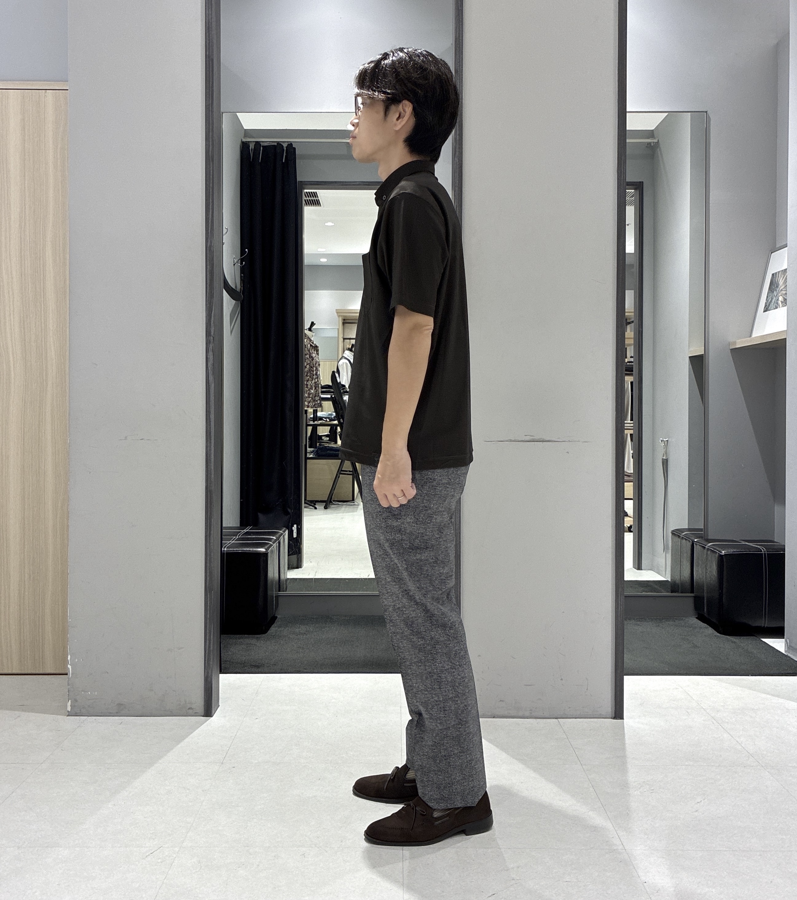 わいずみさんの「TAKEO KIKUCHI｜【抗菌防臭】COOL DOTS（R）ドビープリント ジャケット」を使ったコーディネート