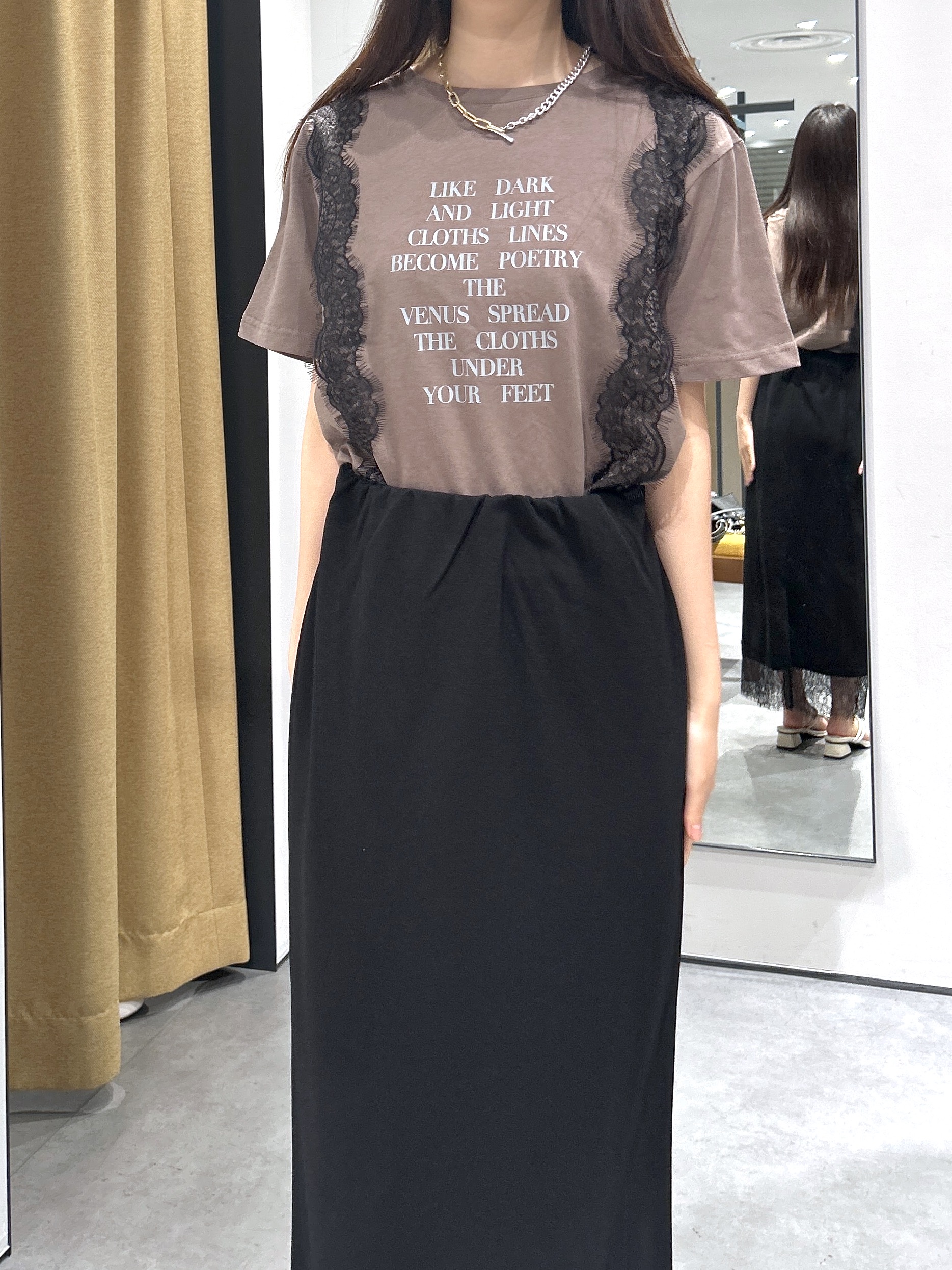 Renoさんの「INDIVI｜レースステッチドTシャツ」を使ったコーディネート