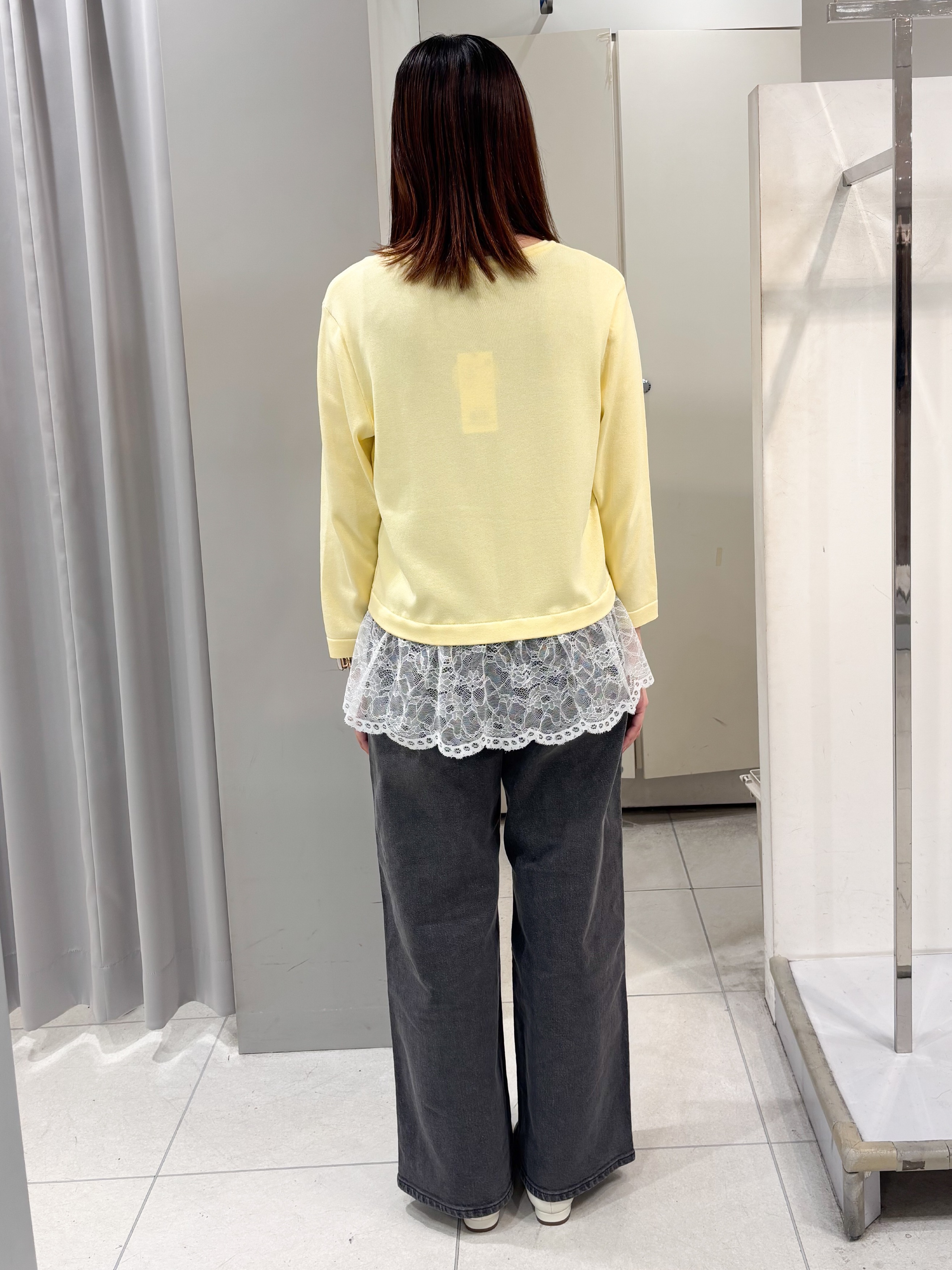 yuiさんの「Reflect｜【手洗い可】レースデザインニットカーディガン」を使ったコーディネート