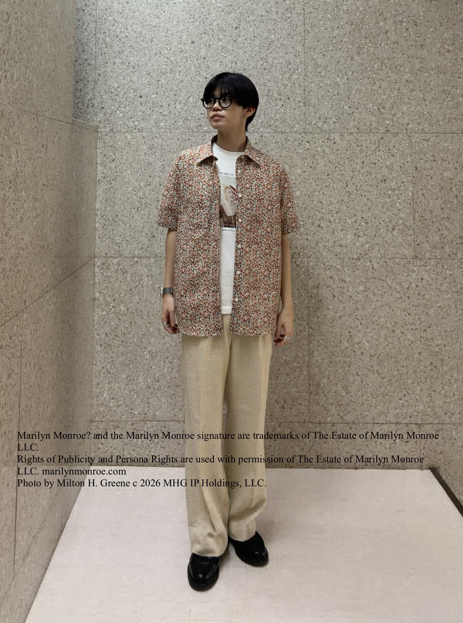 キムラさんの「TAKEO KIKUCHI｜【別注】マリリン・モンロー/フォトTシャツ」を使ったコーディネート