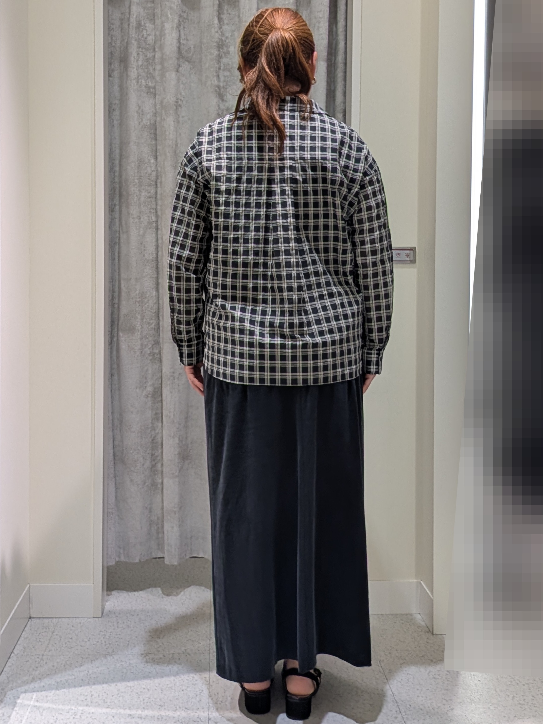 ようこさんの「UNTITLED｜【秋映え/羽織り】シアーチェックシャツブラウス」を使ったコーディネート