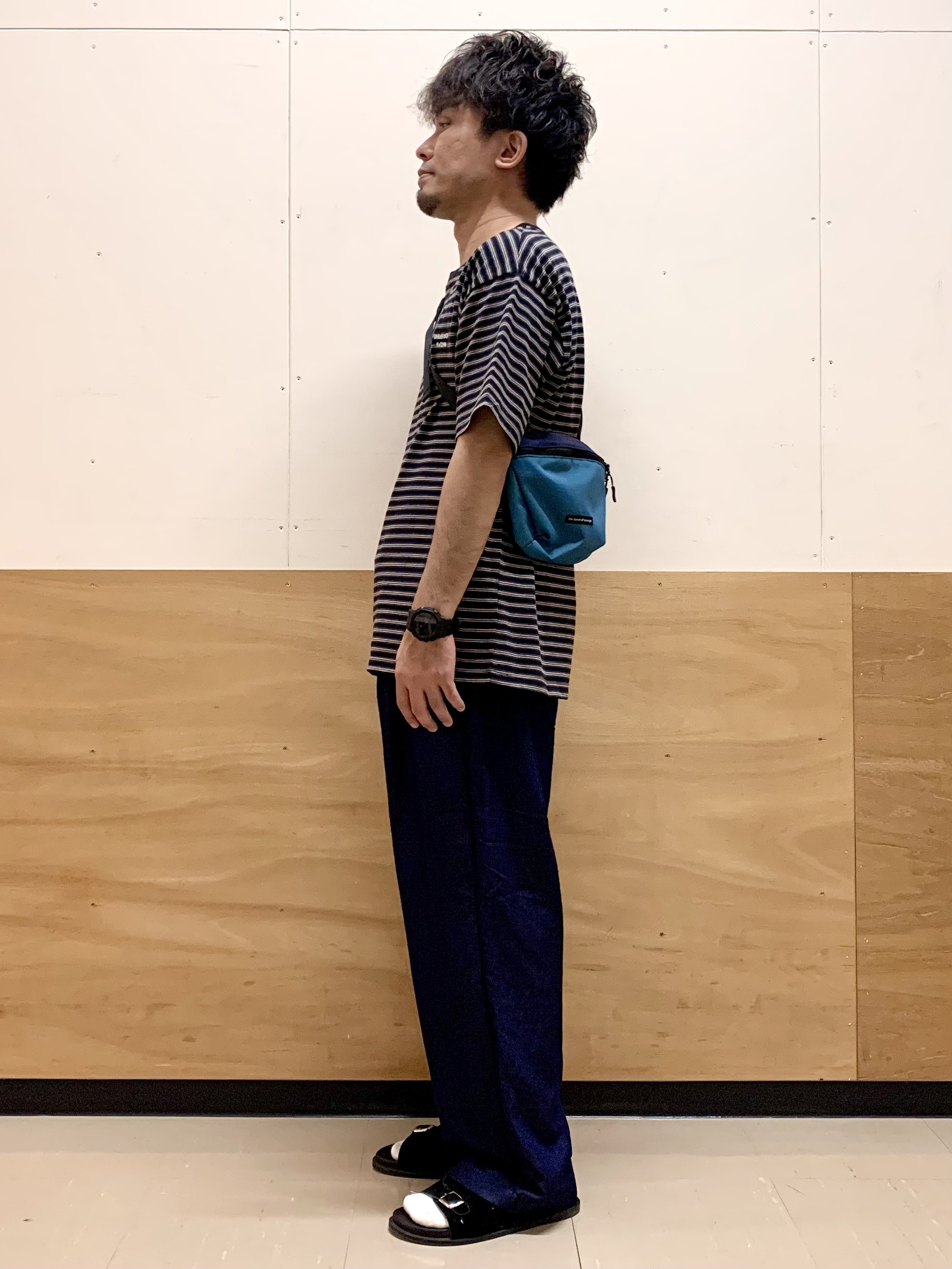 MATUさんの「THE SHOP TK｜COOLボーダー 半袖Tシャツ 接触冷感／洗濯機OK」を使ったコーディネート