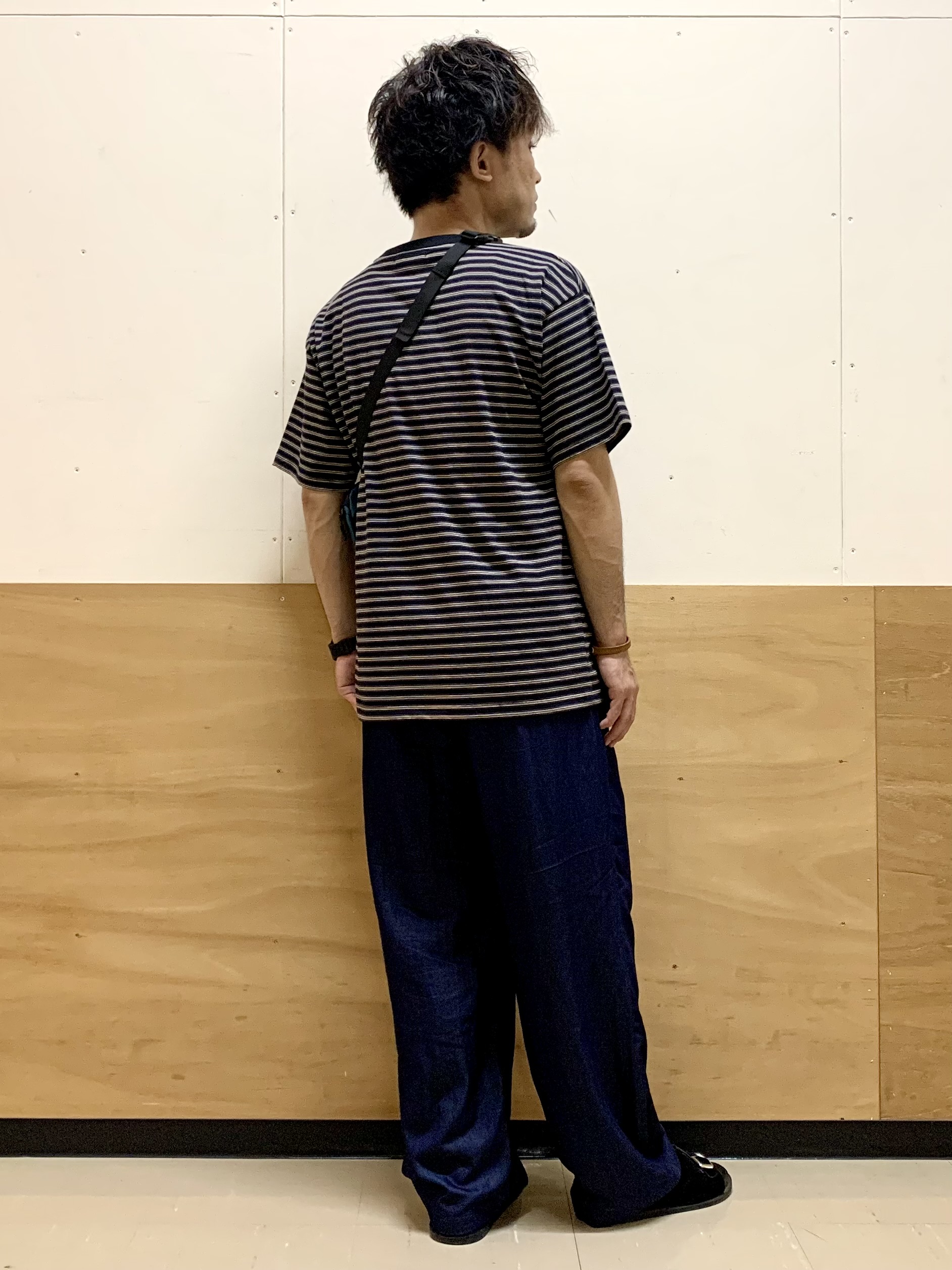MATUさんの「THE SHOP TK｜COOLボーダー 半袖Tシャツ 接触冷感／洗濯機OK」を使ったコーディネート