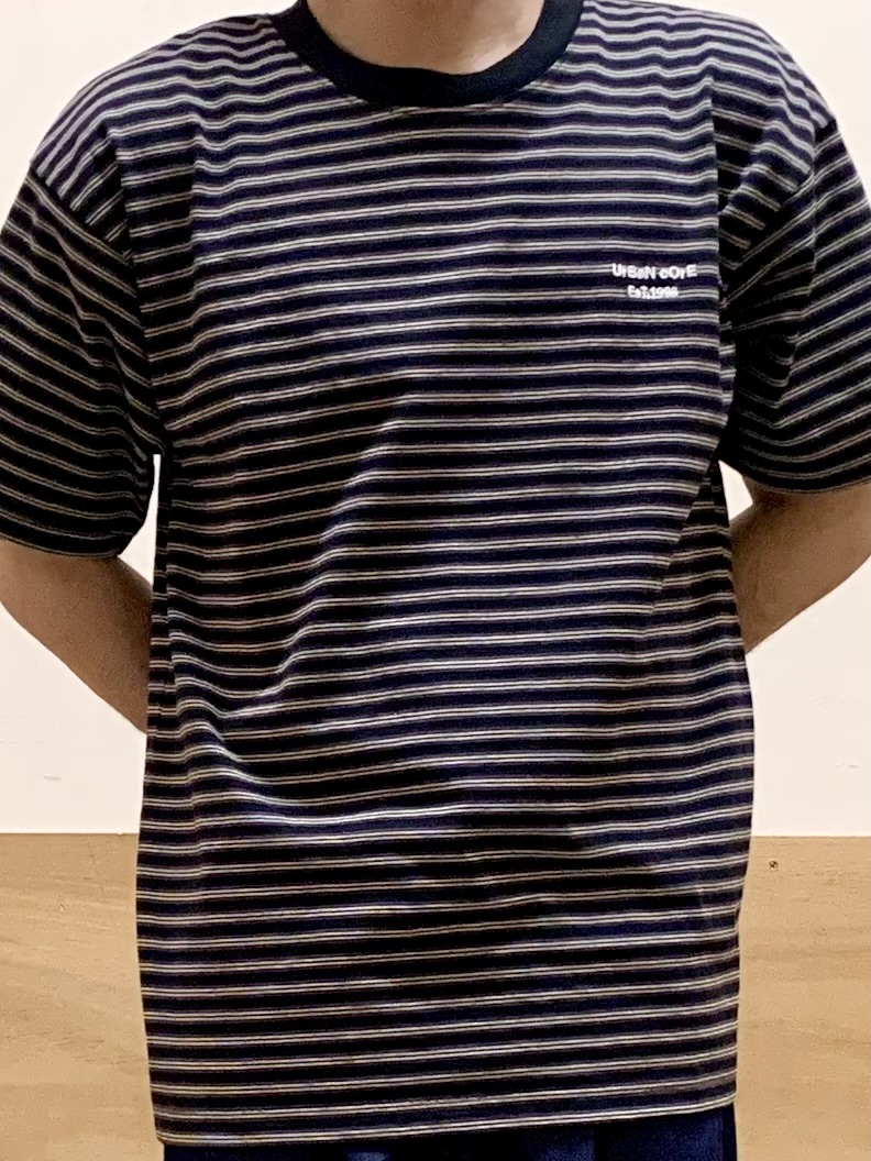 MATUさんの「THE SHOP TK｜COOLボーダー 半袖Tシャツ 接触冷感／洗濯機OK」を使ったコーディネート