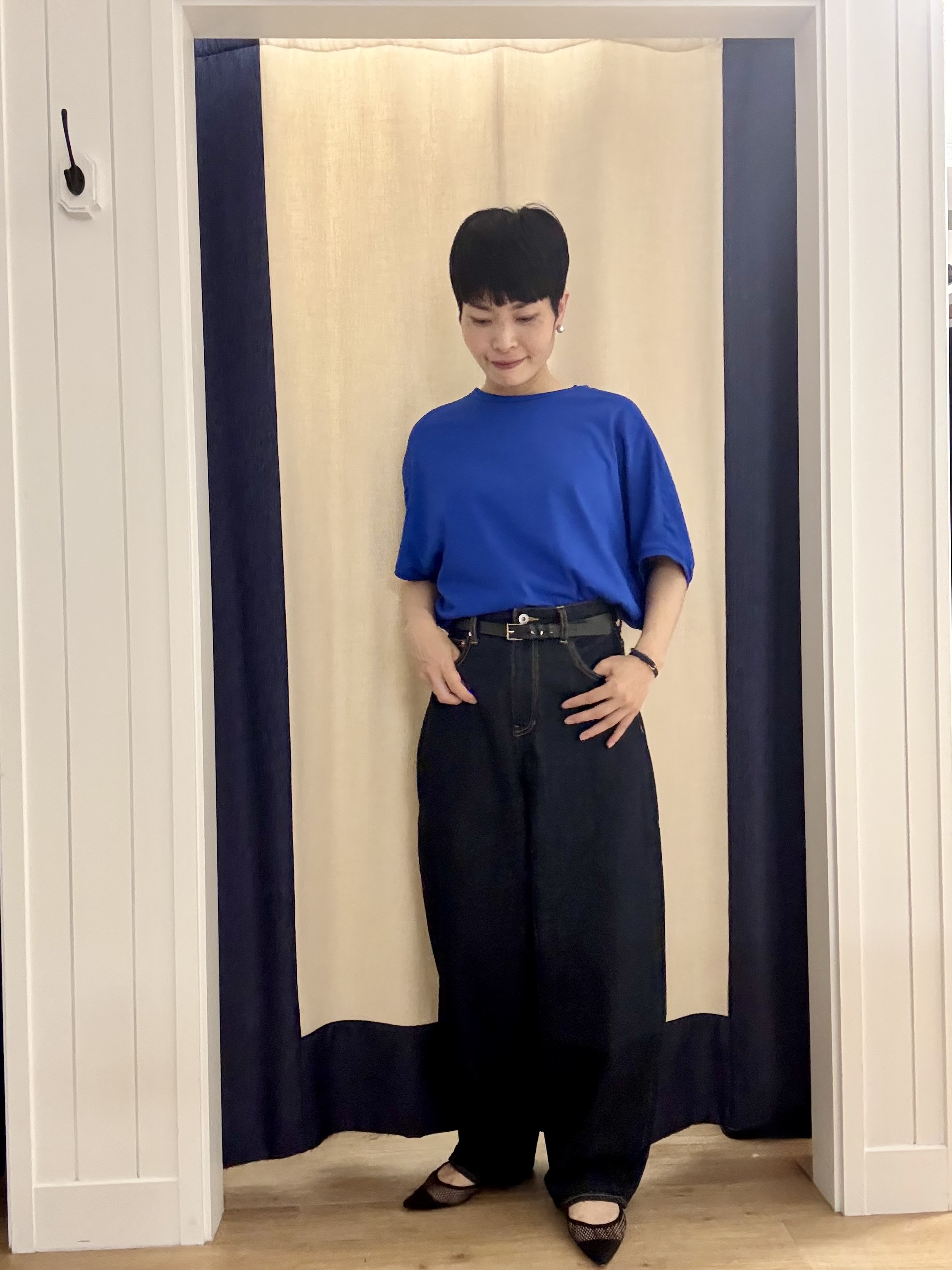 Suzuさんの「Dessin｜【汗シミ防止/UVカット】ドルマンスリーブ プルオーバー」を使ったコーディネート