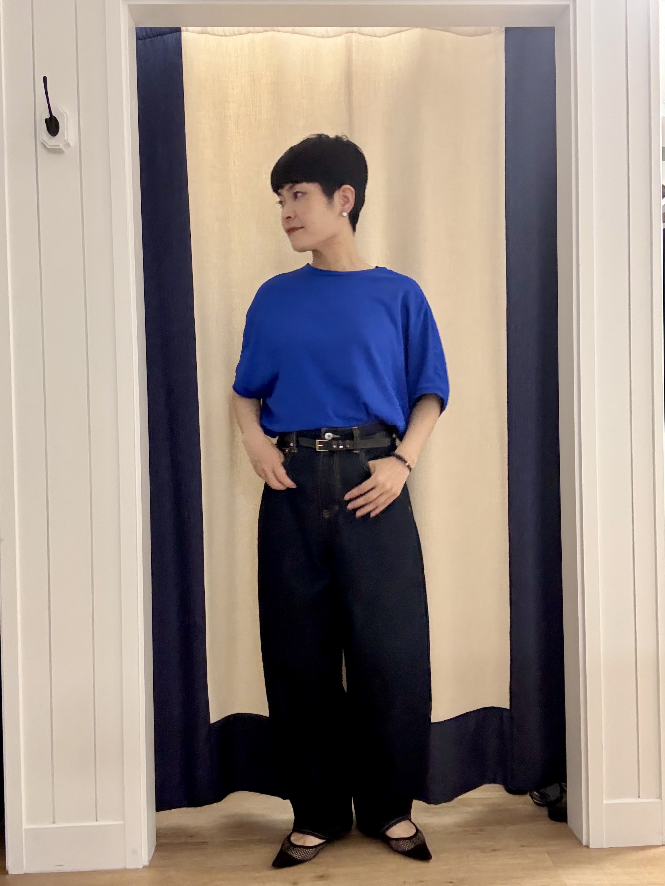 Suzuさんの「Dessin｜【汗シミ防止/UVカット】ドルマンスリーブ プルオーバー」を使ったコーディネート