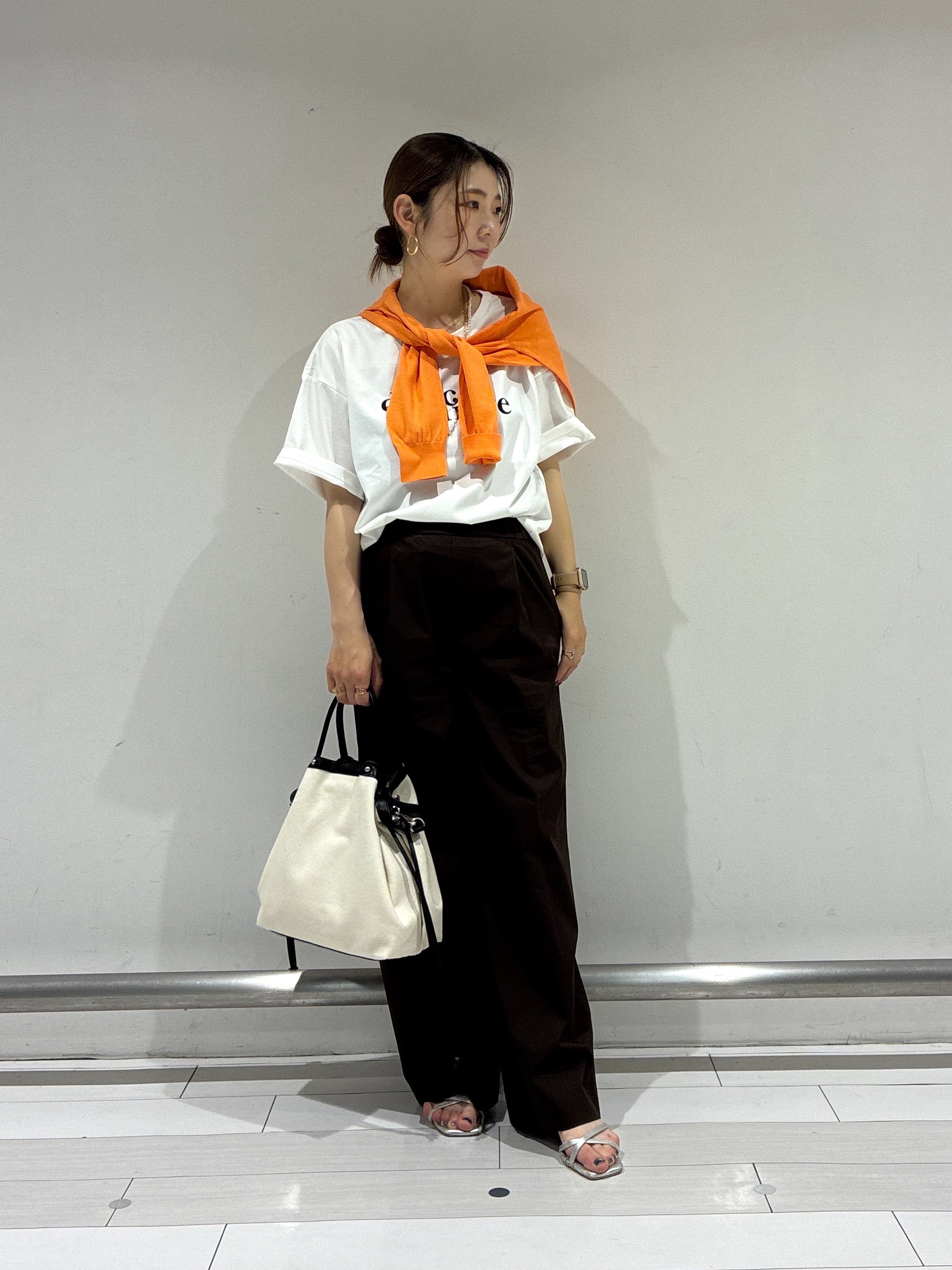 Rinさんの「UNTITLED｜◆【9色展開/アンサンブル可】コットンクルーネックカーディガン」を使ったコーディネート