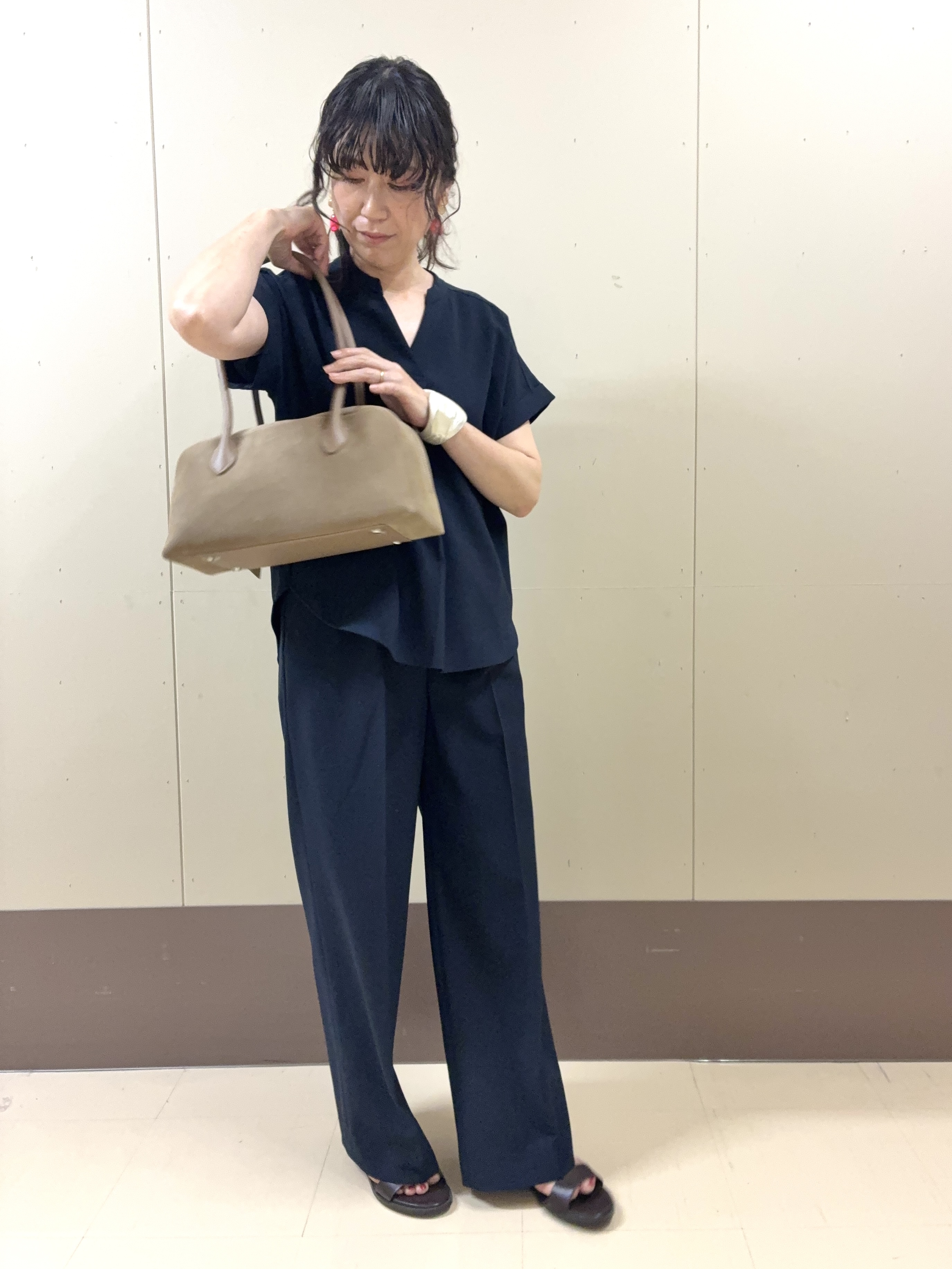 Noriさんの「UNTITLED｜【セットアップ可/UVカット】エアリークールブラウス」を使ったコーディネート