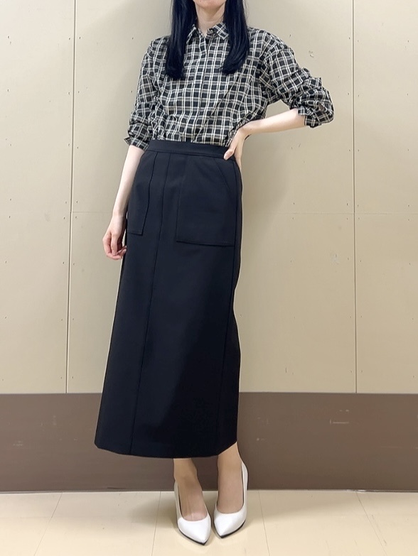 sechiさんの「UNTITLED｜シアーチェックシャツブラウス」を使ったコーディネート