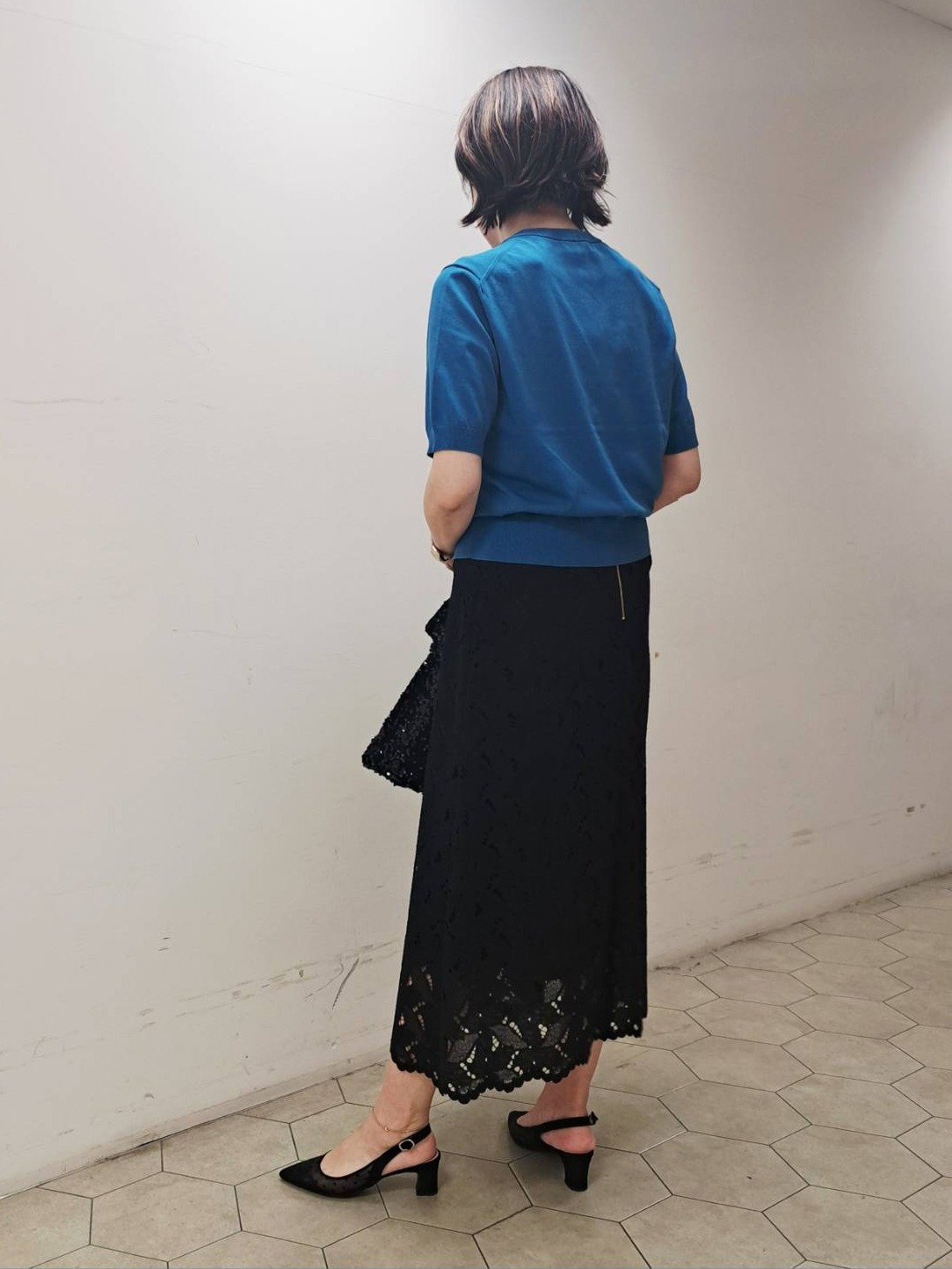 姉さんさんの「UNTITLED｜【すっきり秋羽織り/前開きボタン】ドライタッチ5分袖カーディガン」を使ったコーディネート