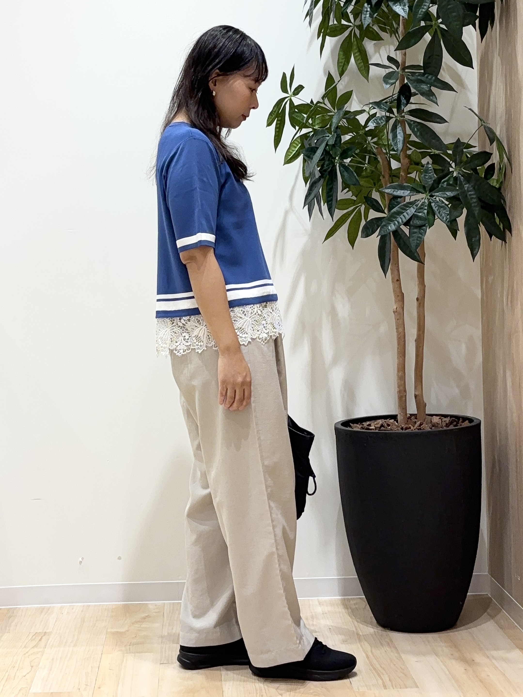 miraiさんの「grove｜【シリーズ累計36万枚／UVカット・洗濯機OK】やわらかドライタッチレースドッキングニット」を使ったコーディネート