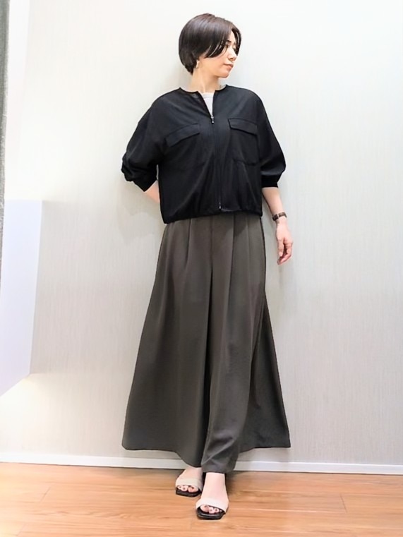 ミズタさんの「UNTITLED｜◆【洗える】シアーブルゾン」を使ったコーディネート