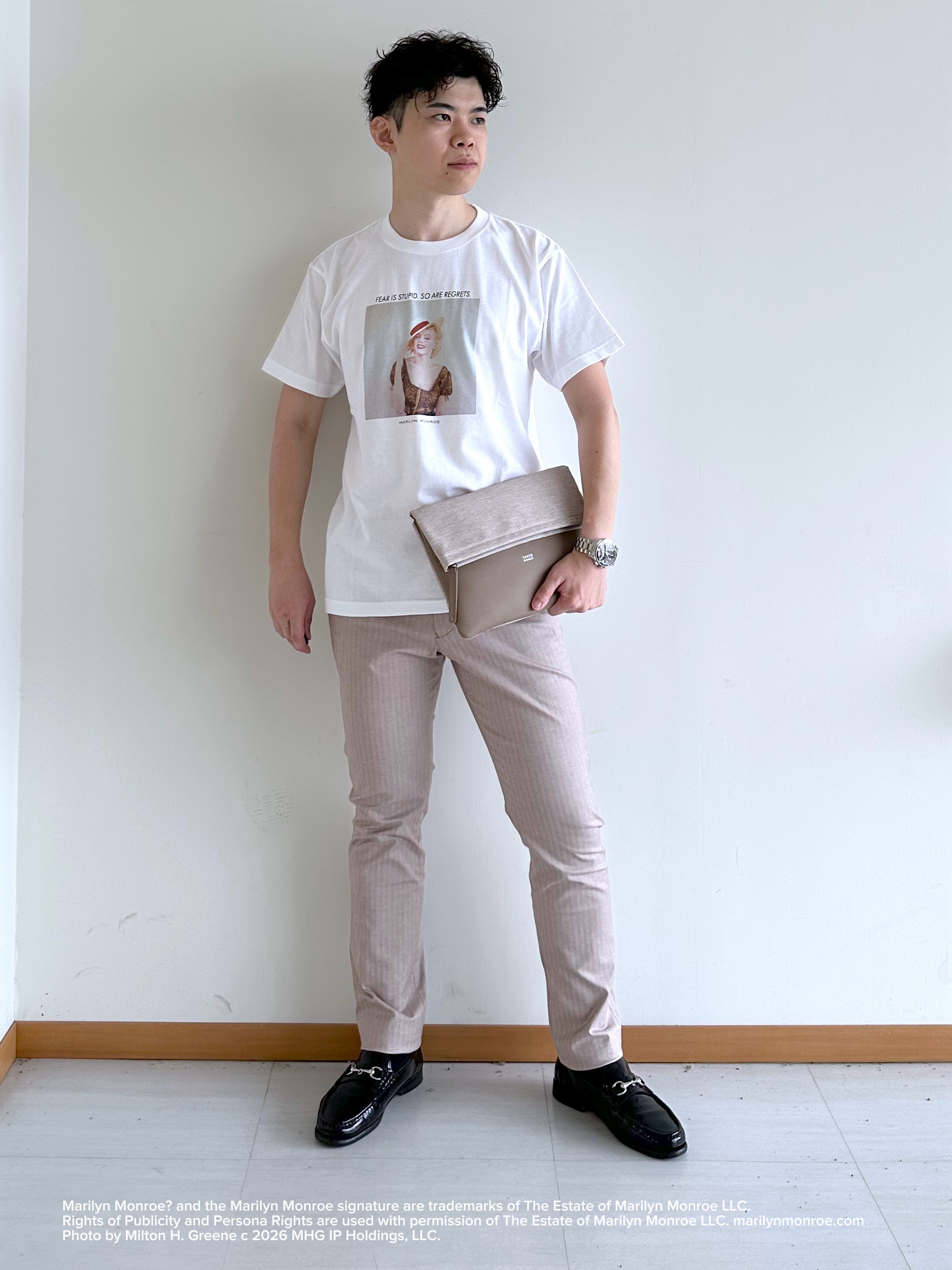イッシーさんの「TAKEO KIKUCHI｜【BOWLER HAT LABEL】トロピカルシャンブレージャケット」を使ったコーディネート