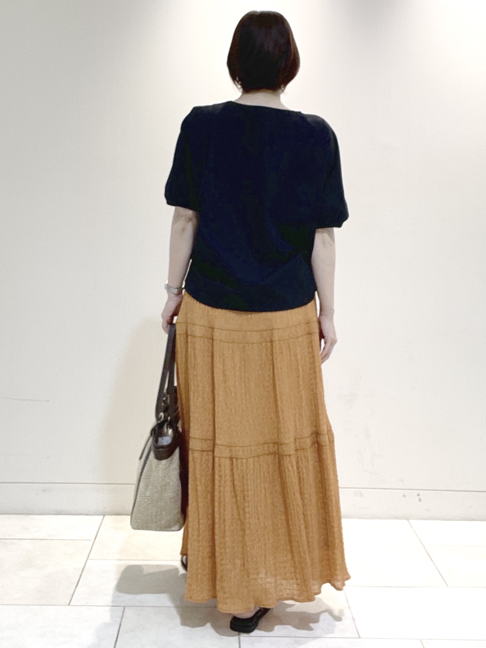 フミさんの「Reflect｜【UVカット／接触冷感／吸水速乾】ギャザースリーブカットソー」を使ったコーディネート