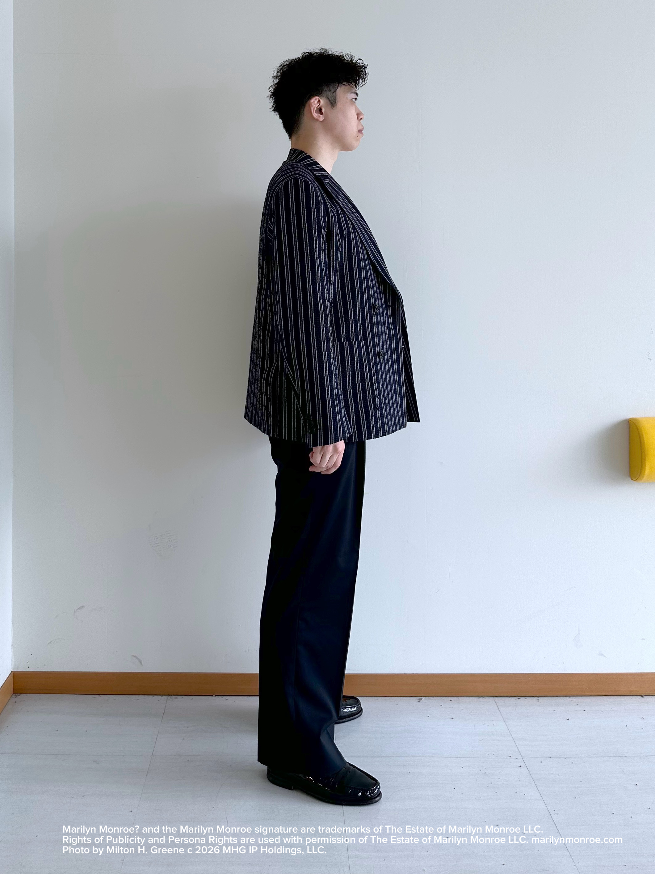 イッシーさんの「TAKEO KIKUCHI｜【BOWLER HAT LABEL】サッカーストライプ ダブルジャケット」を使ったコーディネート