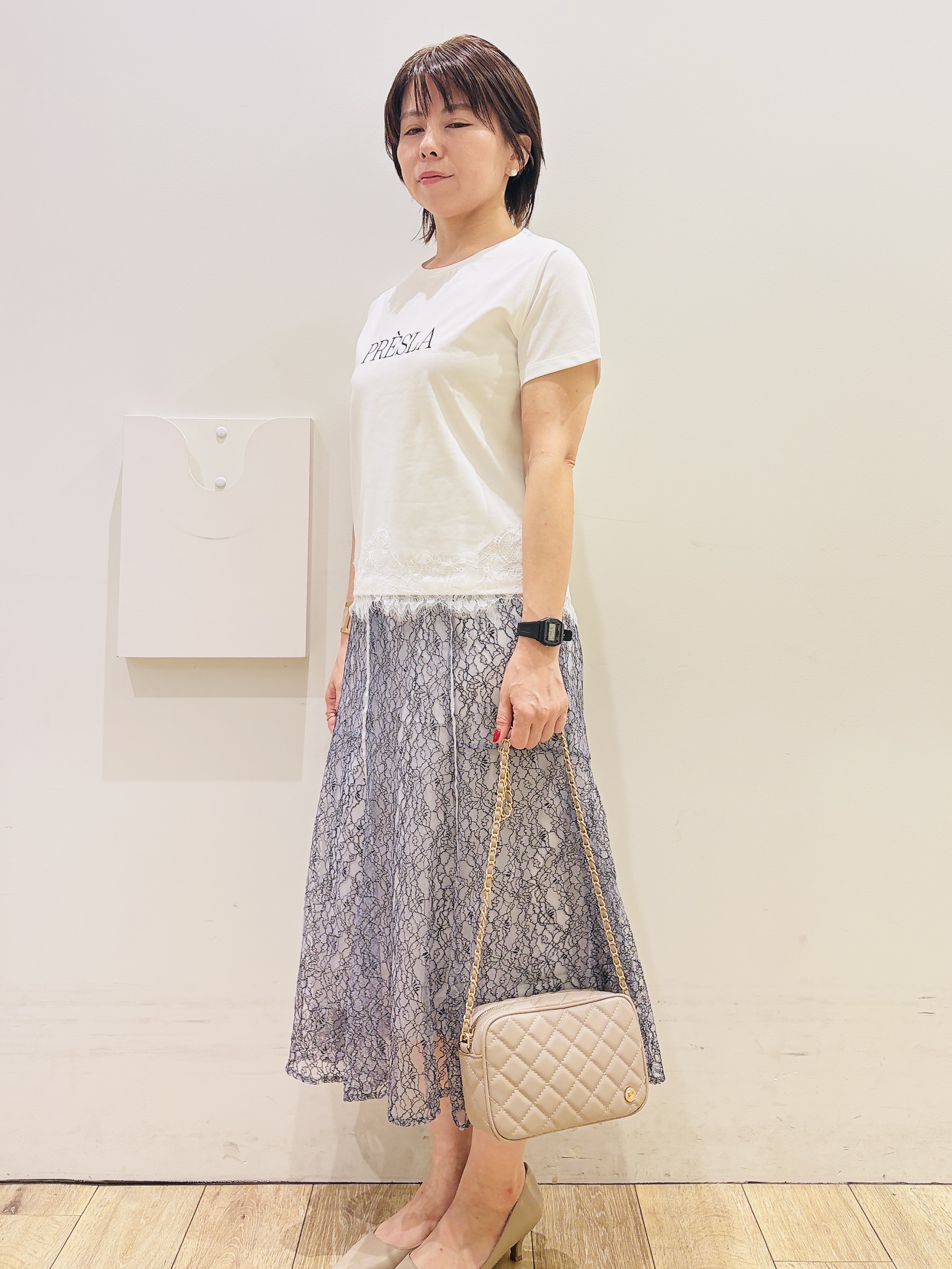 YUKOさんの「index｜2WAYスパンコール巾着ミニショルダー」を使ったコーディネート