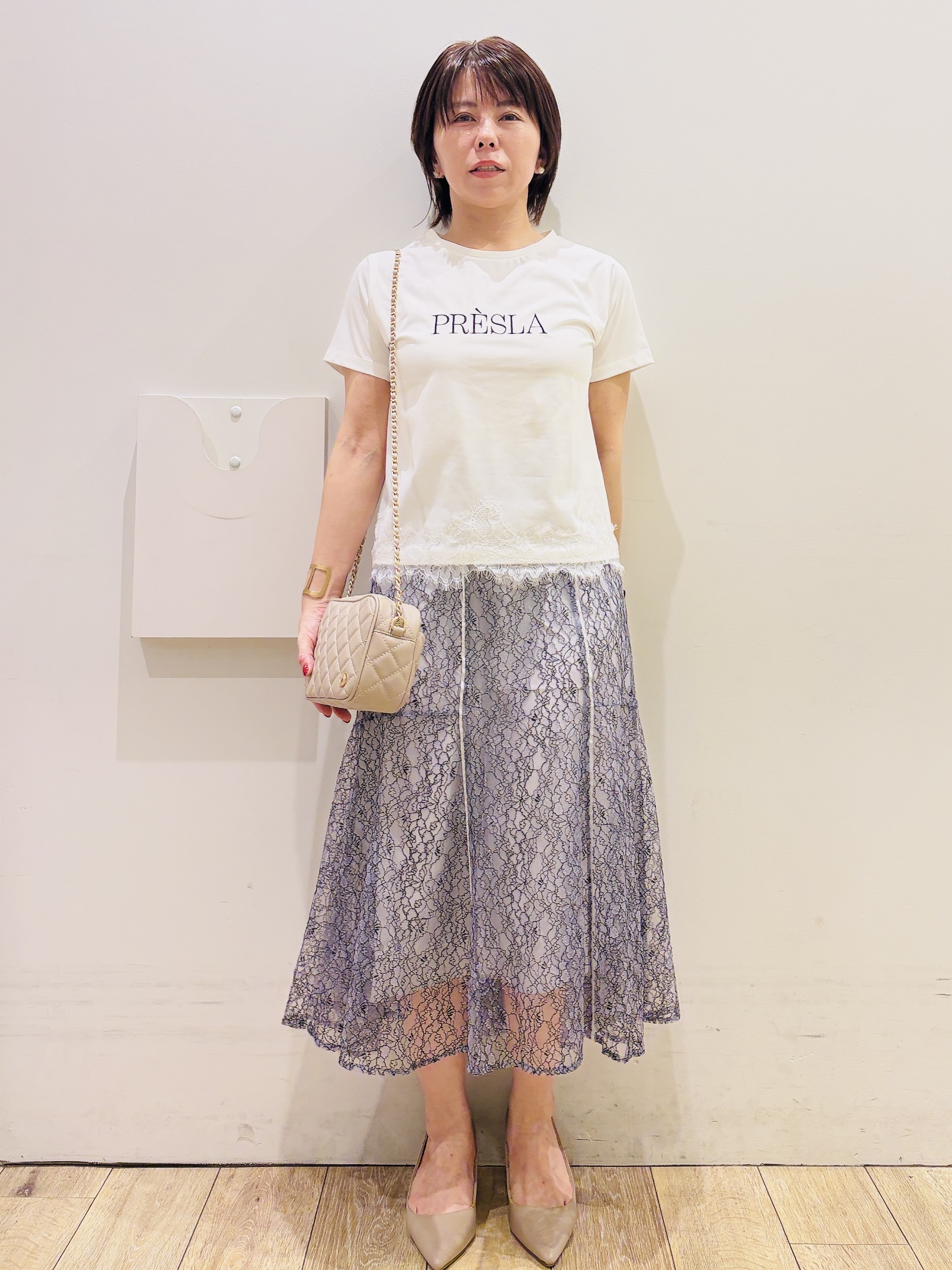 YUKOさんの「index｜2WAYスパンコール巾着ミニショルダー」を使ったコーディネート