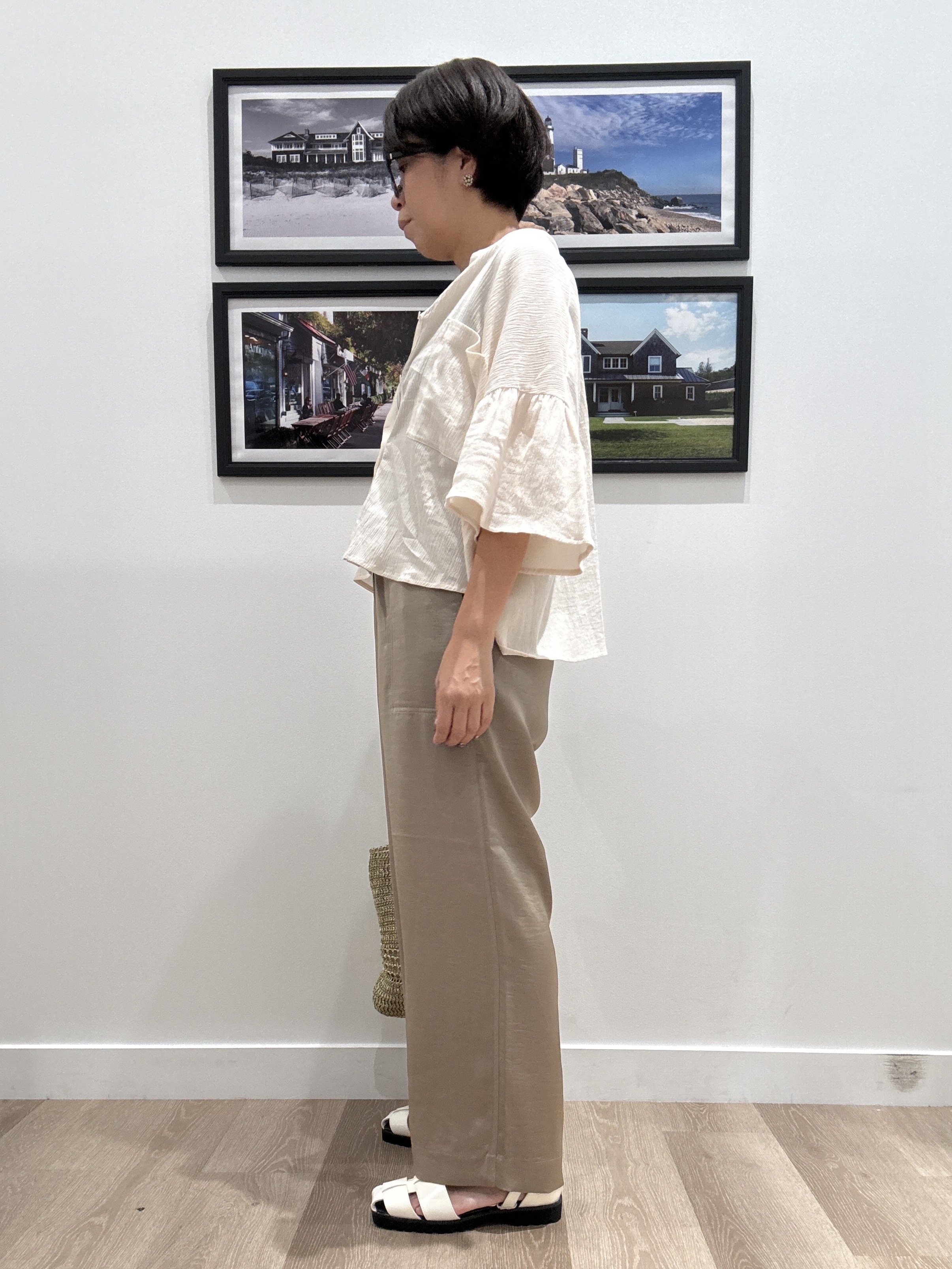 Naoさんの「Dessin｜フレアスリーブ スキッパーブラウス」を使ったコーディネート
