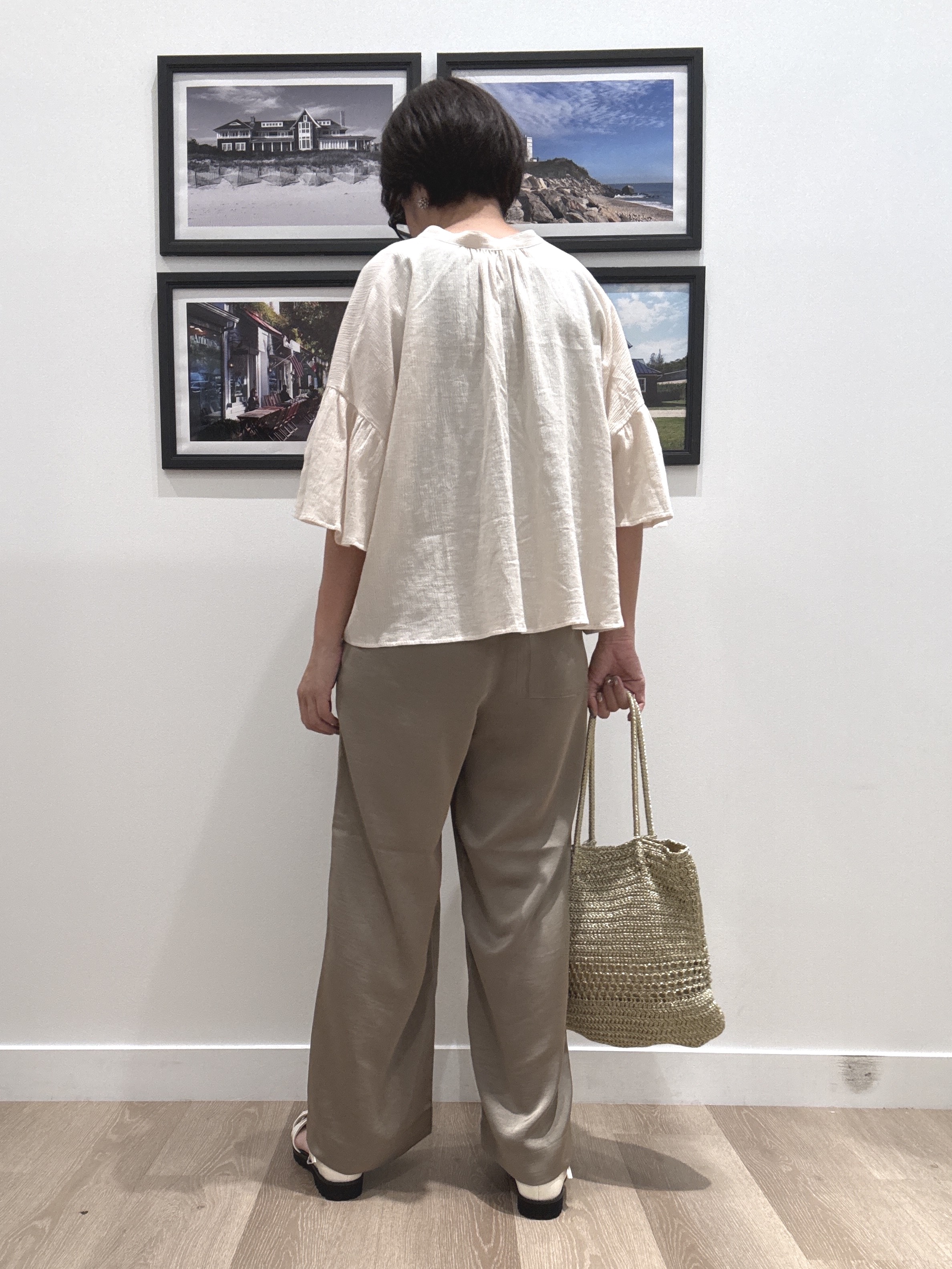 Naoさんの「Dessin｜フレアスリーブ スキッパーブラウス」を使ったコーディネート