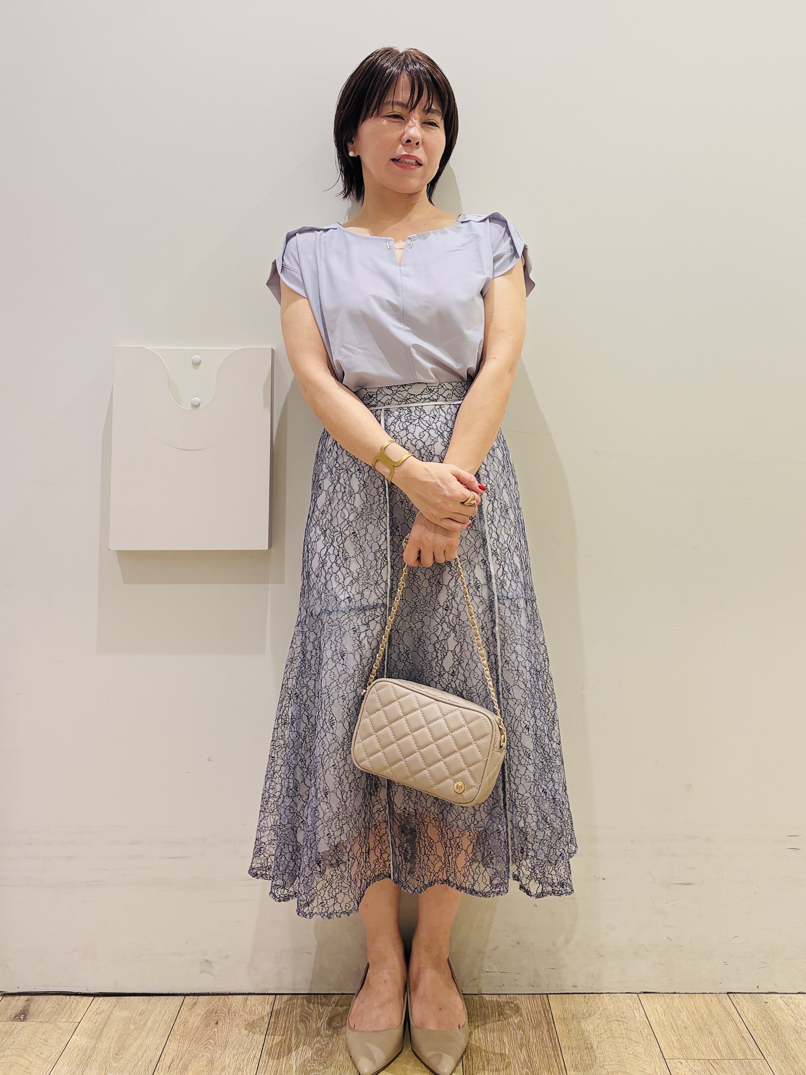 YUKOさんの「index｜キルティングミニショルダーバッグ」を使ったコーディネート