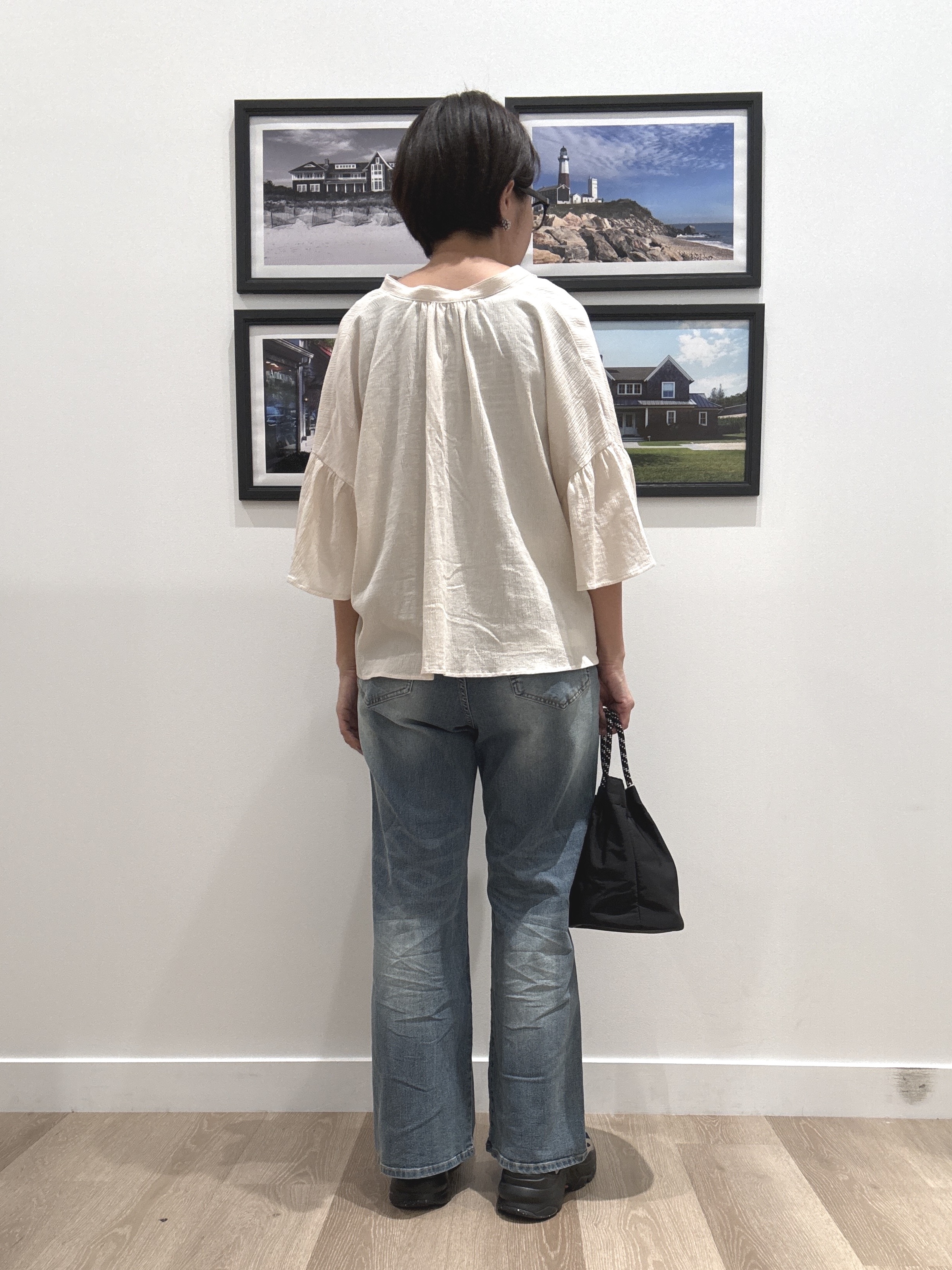 Naoさんの「Dessin｜フレアスリーブ スキッパーブラウス」を使ったコーディネート