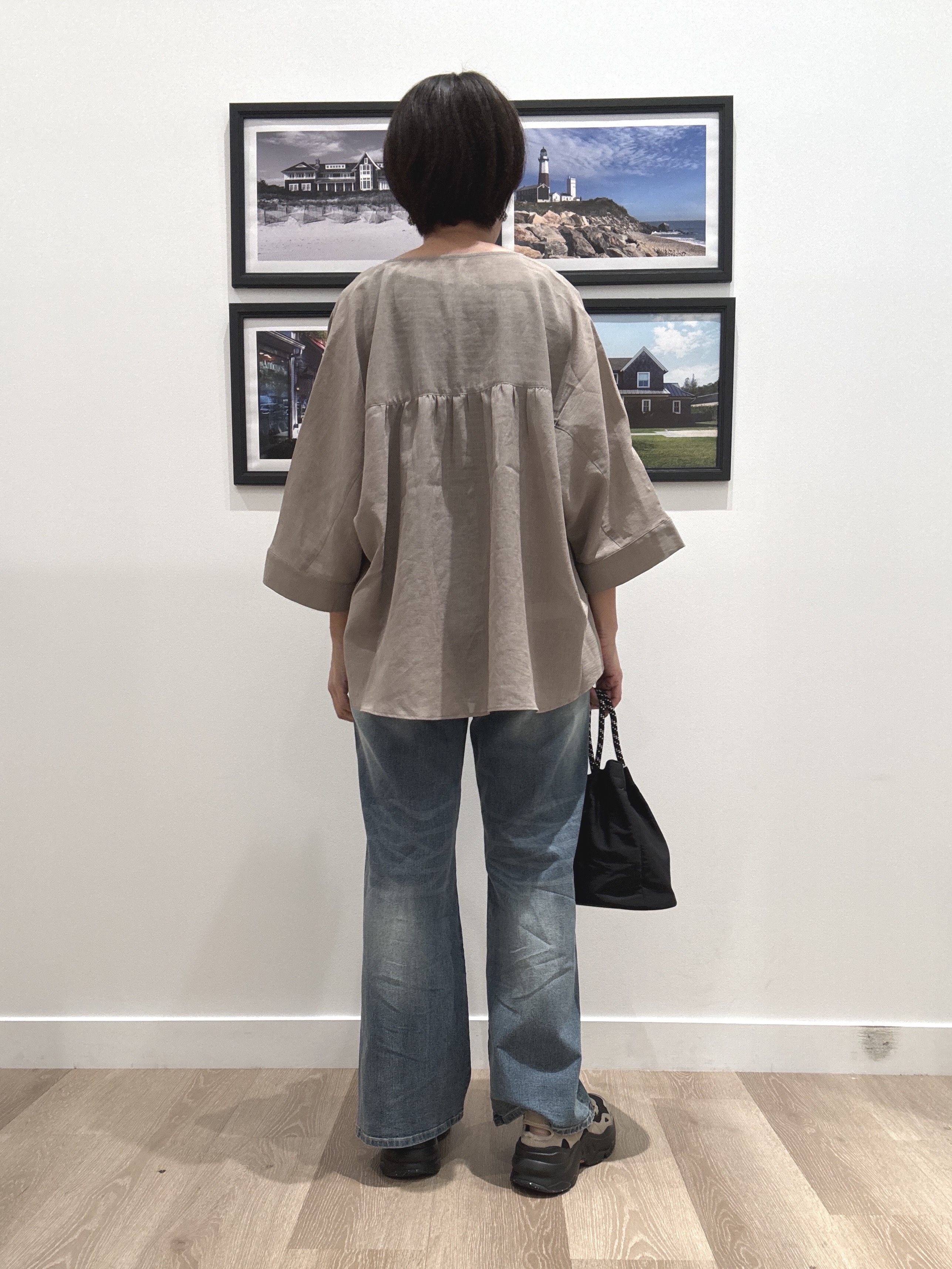 Naoさんの「Dessin｜ドルマンスリーブ シアーシャツブルゾン」を使ったコーディネート