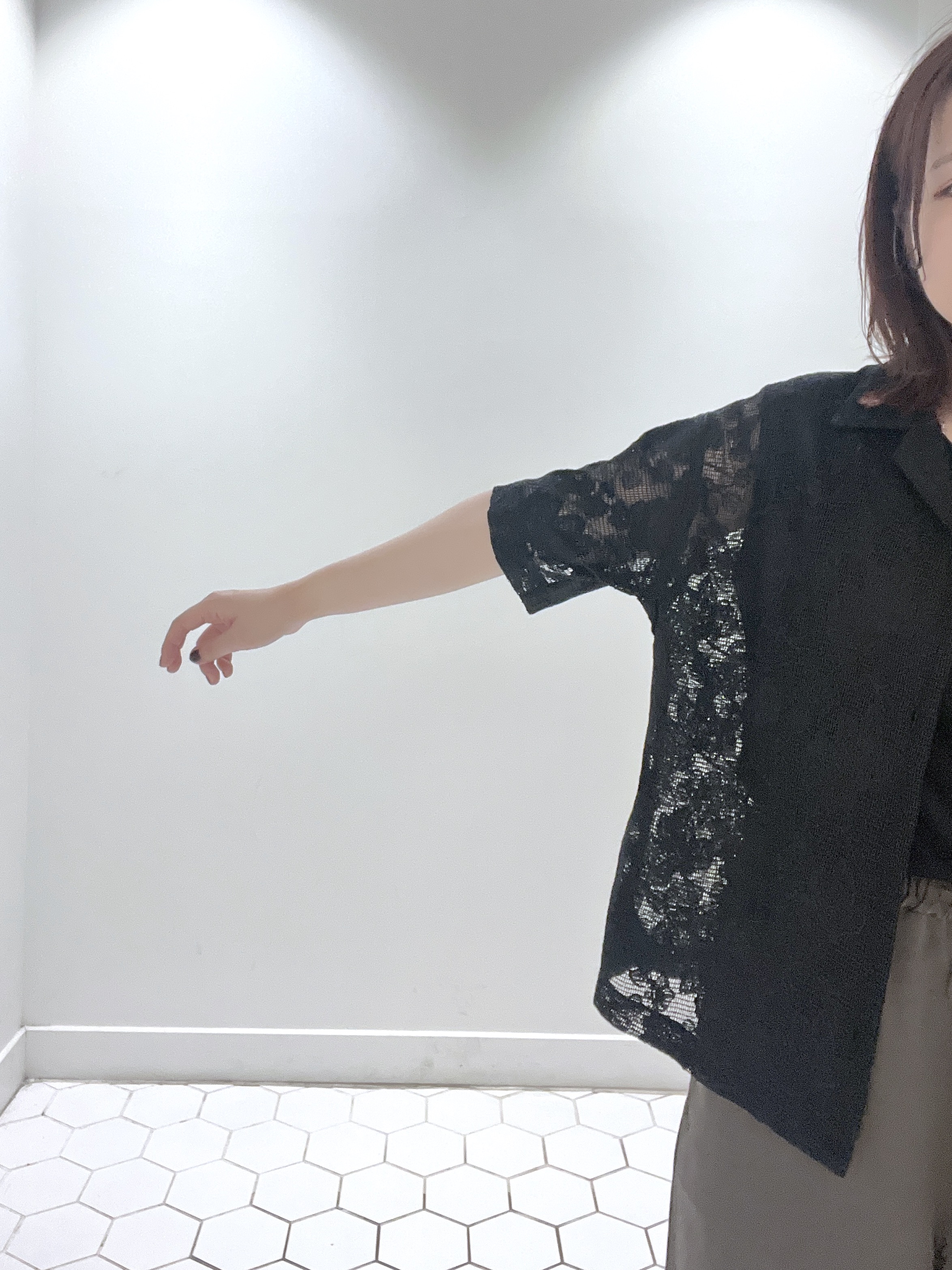 Makinoさんの「Dessin｜カラミレース 開襟シャツ」を使ったコーディネート