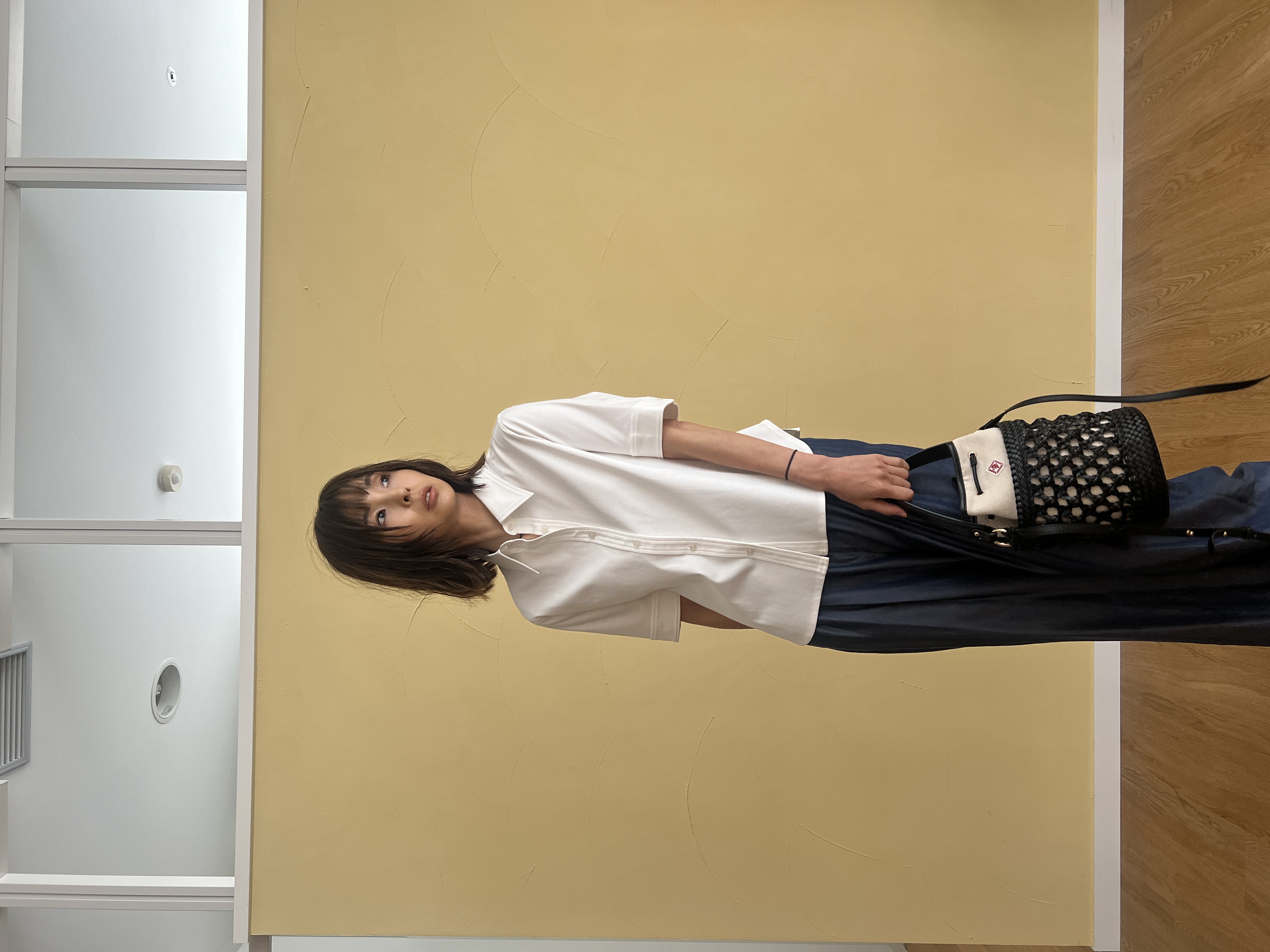 misaさんの「DRESSTERIOR｜【接触冷感／抗菌防臭／消臭】ICE CLEAR COTTON ハーフスリーブシャツ」を使ったコーディネート