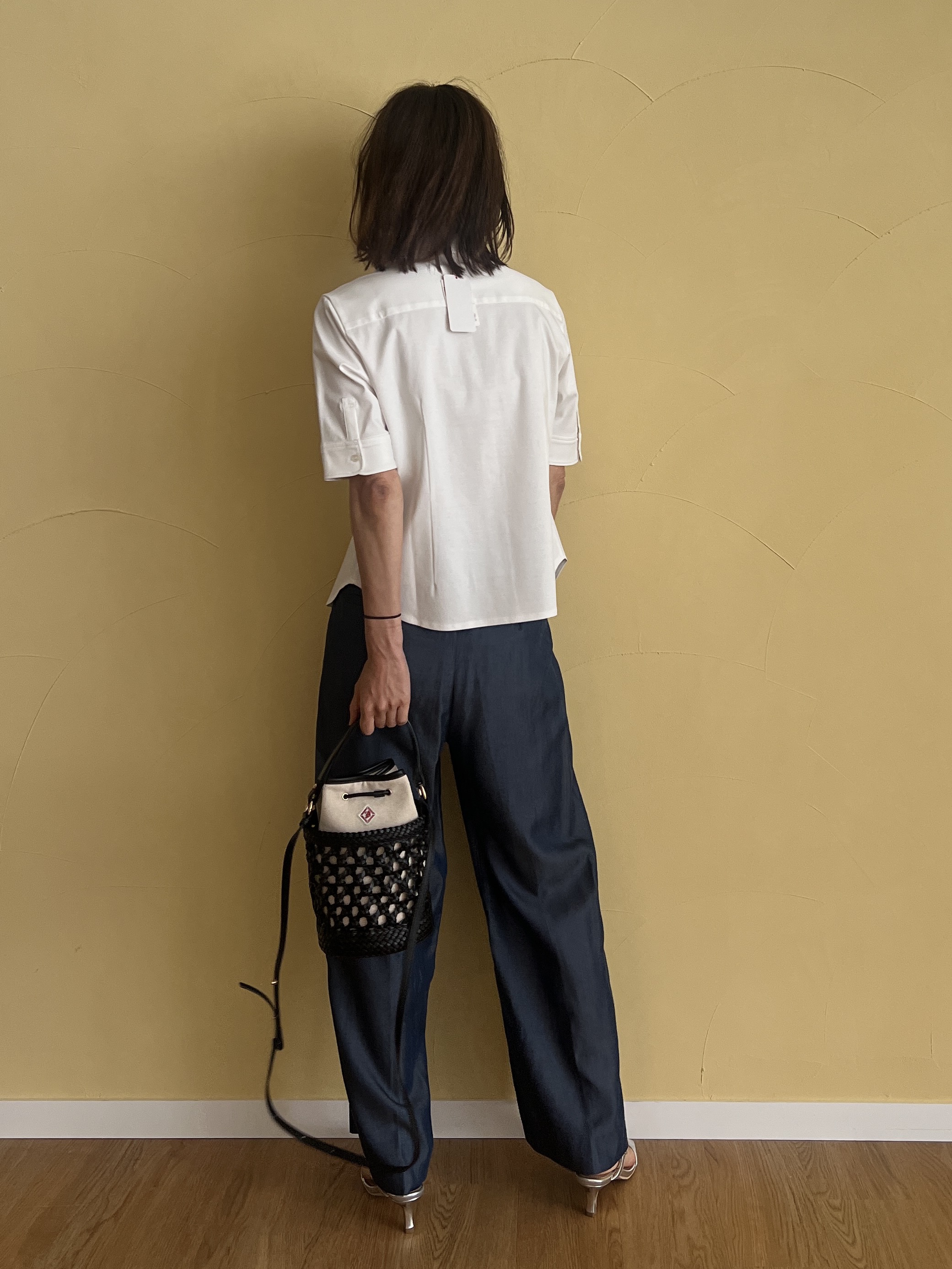 misaさんの「DRESSTERIOR｜【接触冷感／抗菌防臭／消臭】ICE CLEAR COTTON ハーフスリーブシャツ」を使ったコーディネート