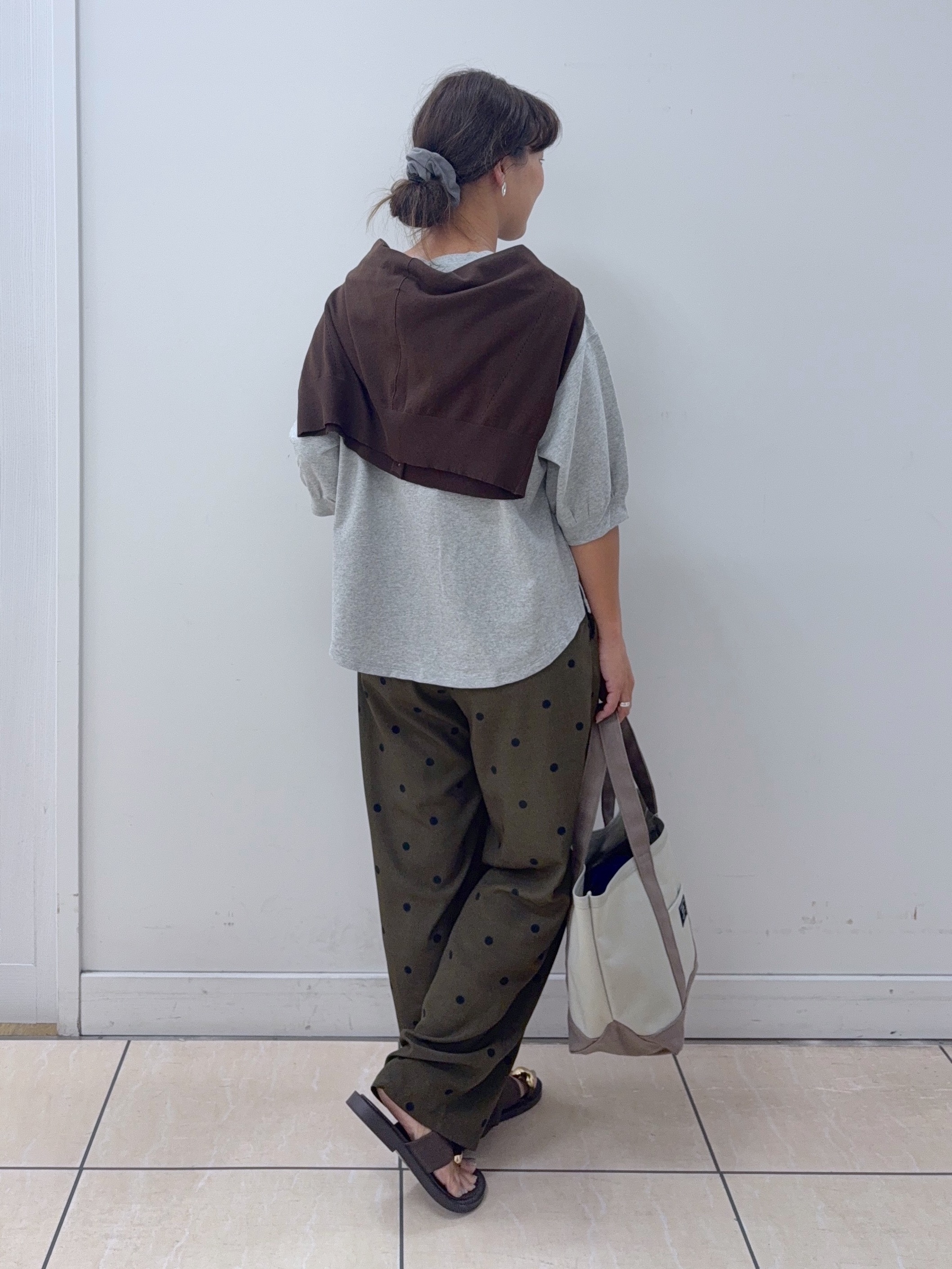 Osawaさんの「Dessin｜【高レビュー/洗える/XS-L】バックヘンリーミニ裏毛 5分袖」を使ったコーディネート